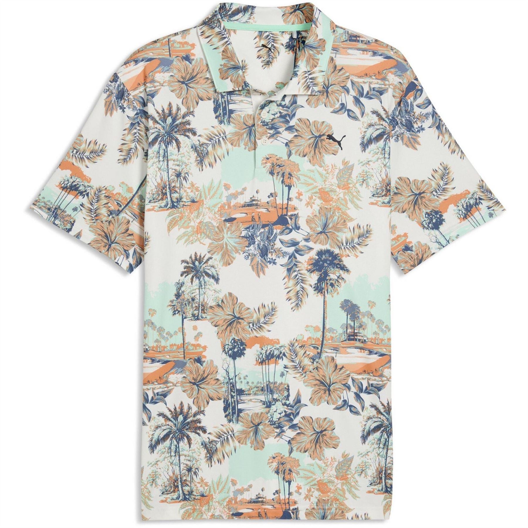 Puma Cloudspun Palm Short Sleeve Performance Polo Shirt