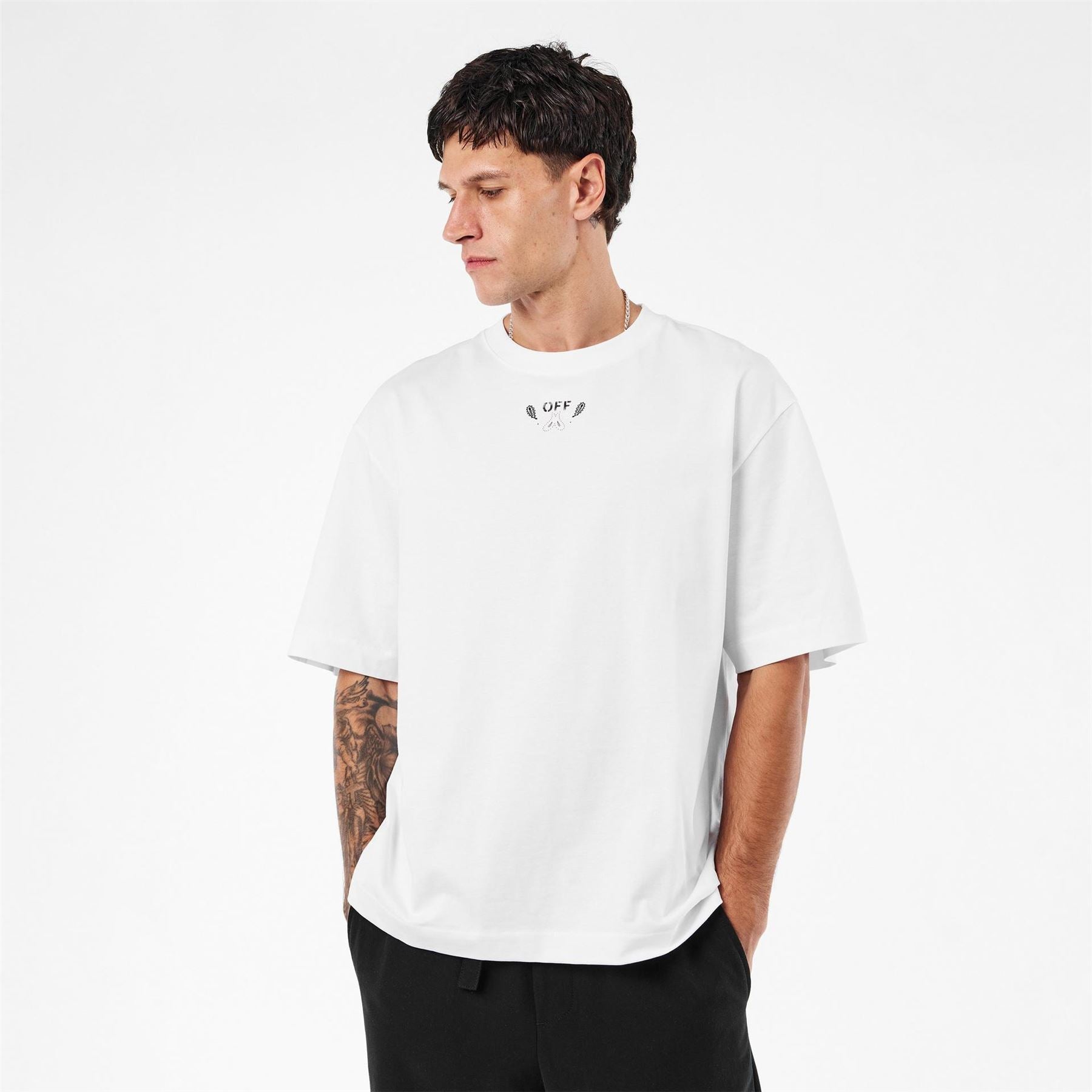 Off White Bandana Crew Neck Short Sleeve T-Shirt