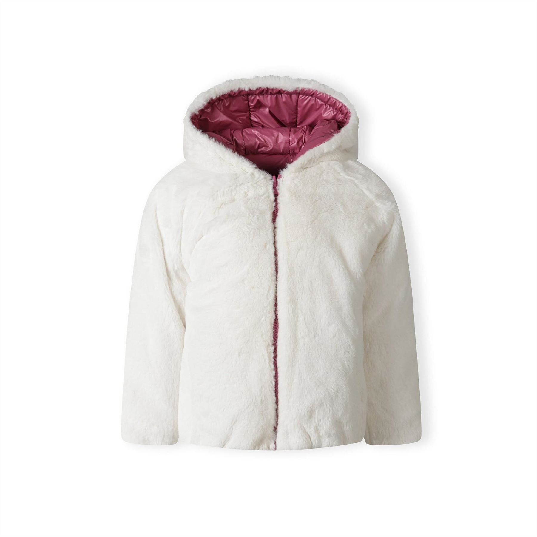 Minoti Girls Padded Reversible Jacket Metallic Purple