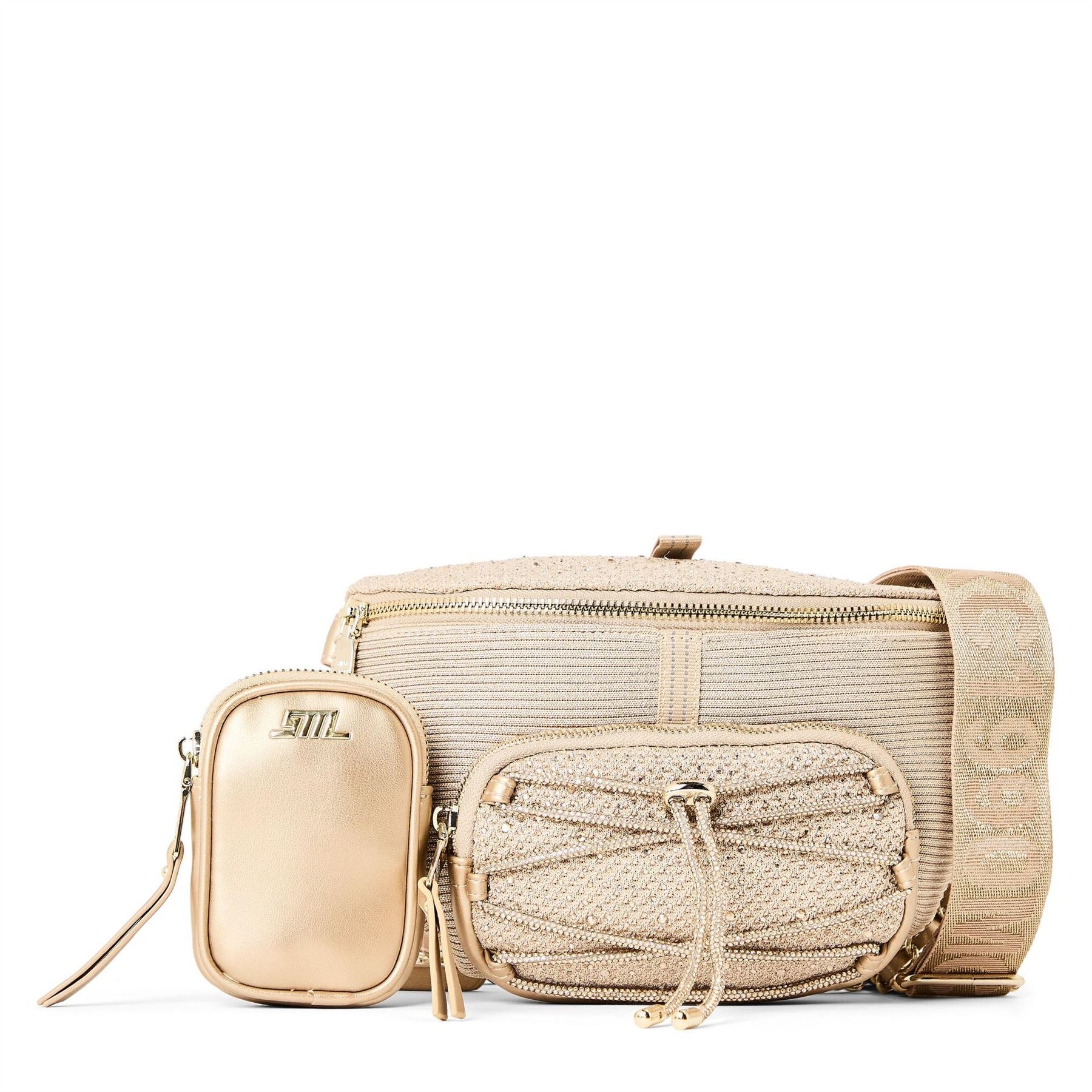 Steve Madden Brapid Textured Fanny Pack with Gold Tone Hardware