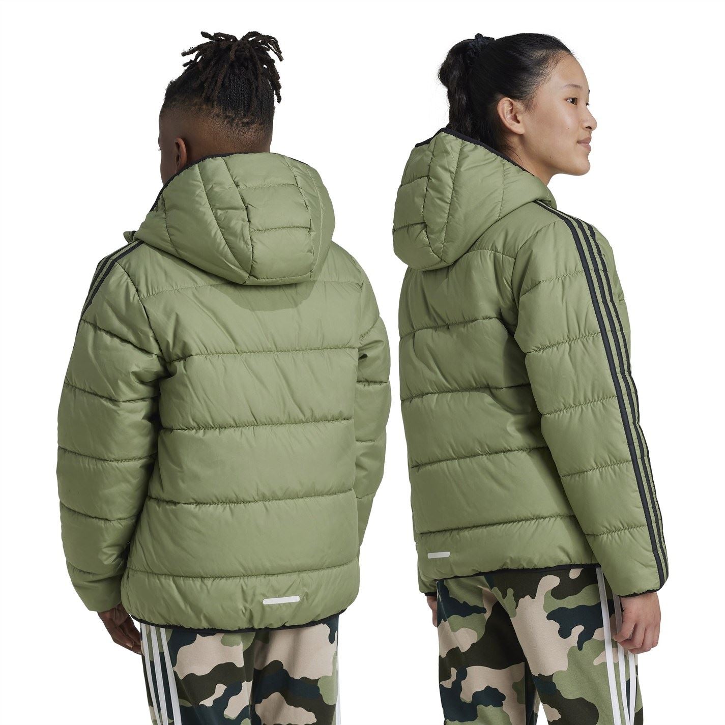 adidas Kids Essentials 3S Hooded Long Sleeve Puffer Jacket