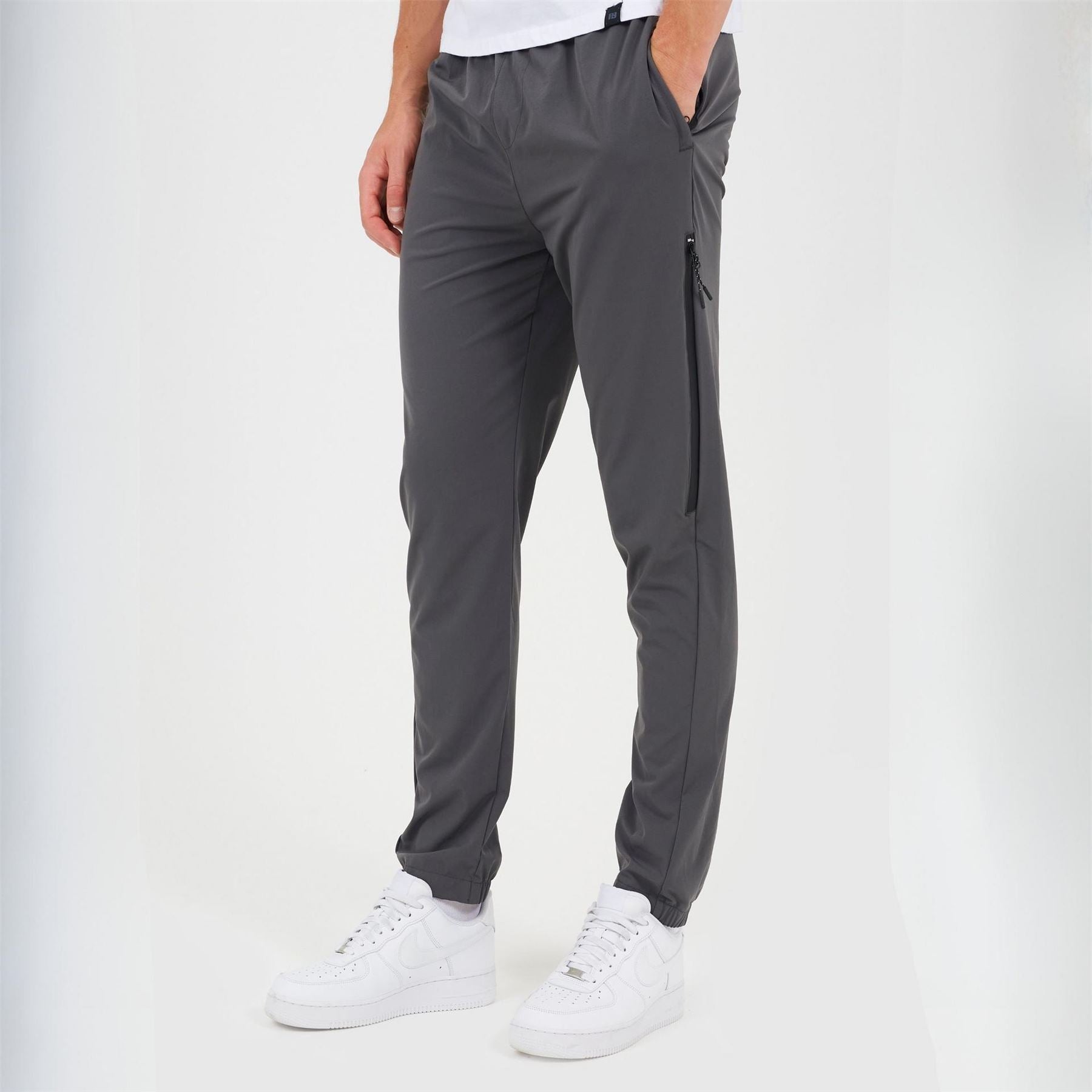 Brave Soul Tech Solid Patterned Slim Joggers