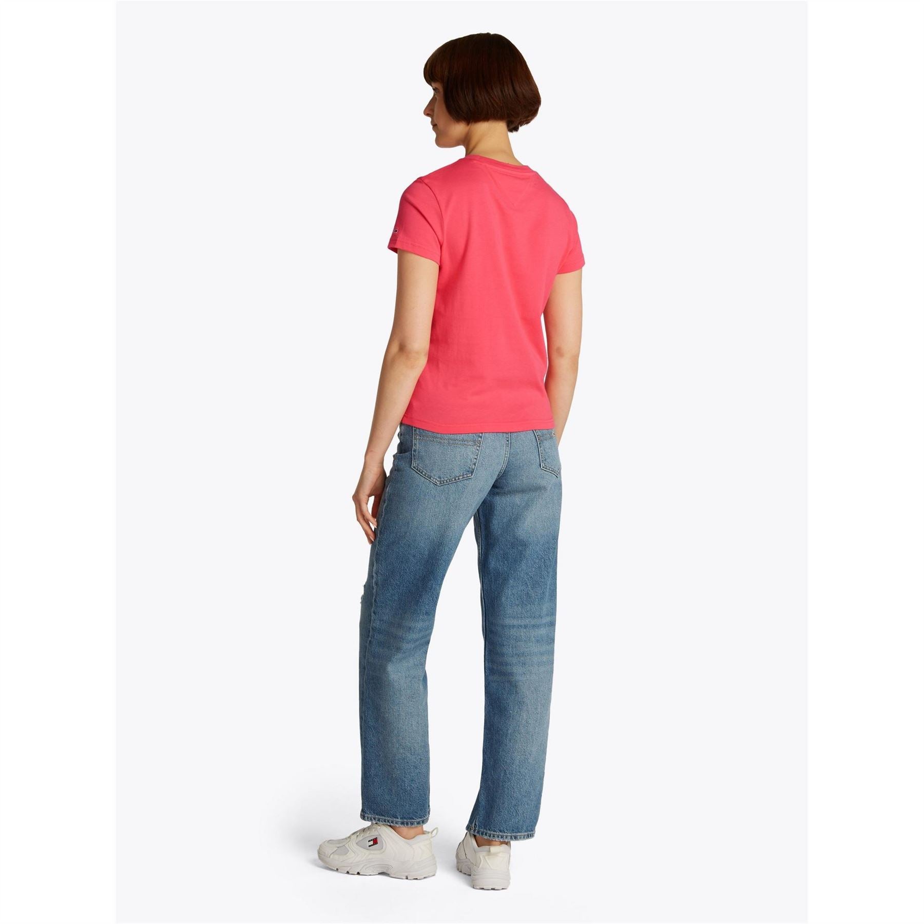 Tommy Jeans Regular Fit Lettering Crew Neck T-Shirt