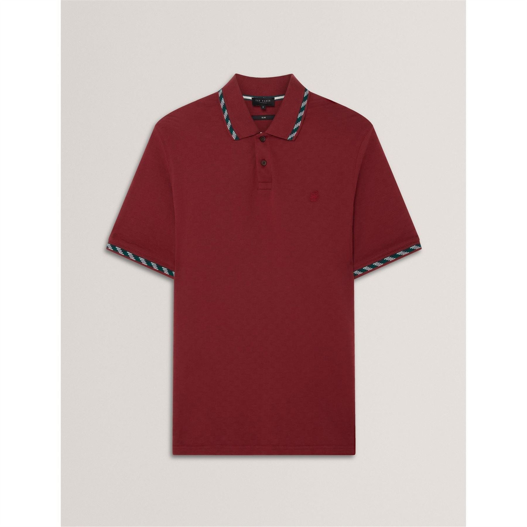 Ted Baker Jacquard Collared Neck Short Sleeve Polo Shirt