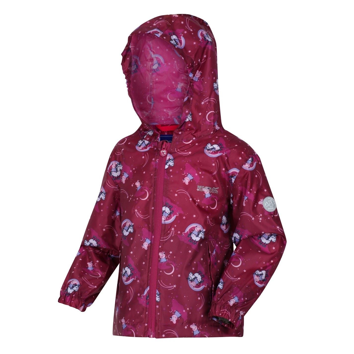 Regatta Pepa Hooded Rain Jacket with Elasticated Cuff