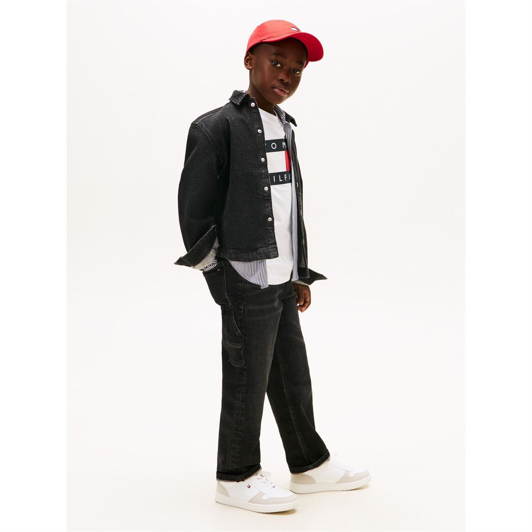 Tommy Hilfiger Wide Leg Relaxed Fit Mid Rise Jeans