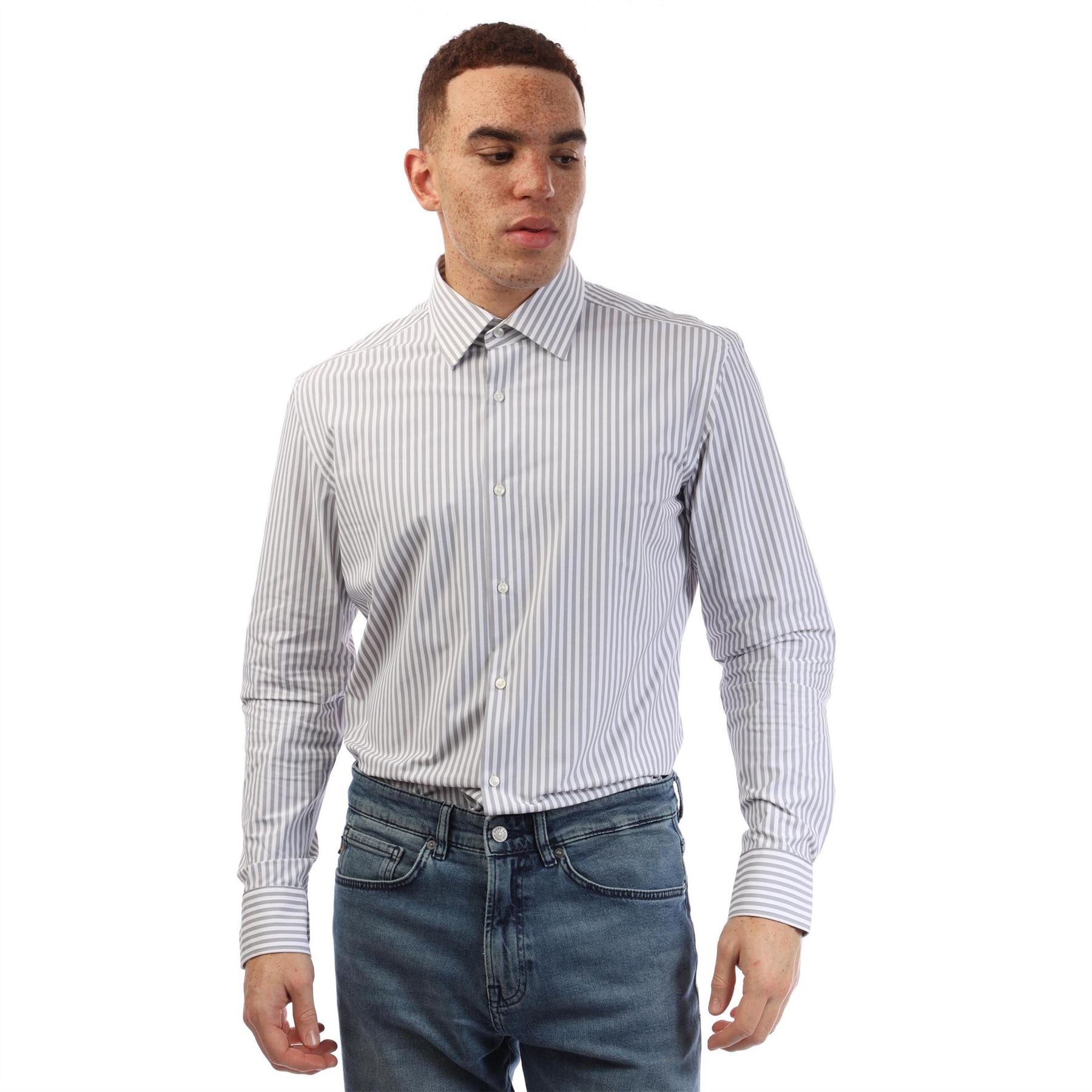 Boss Oxford Point Collar Long Sleeve Regular Fit Shirt