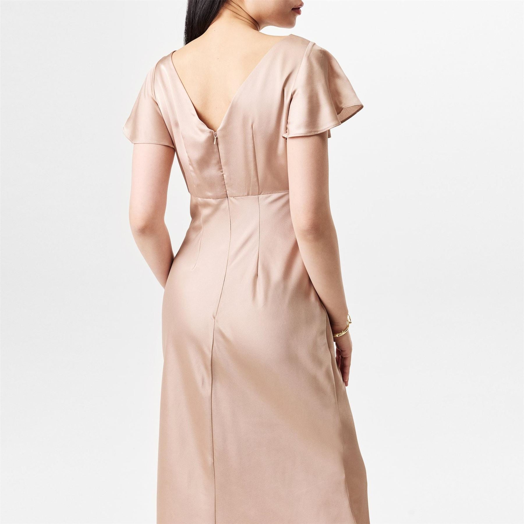 Jarlo Empire Waist Boat Neck Maxi Ball Gown