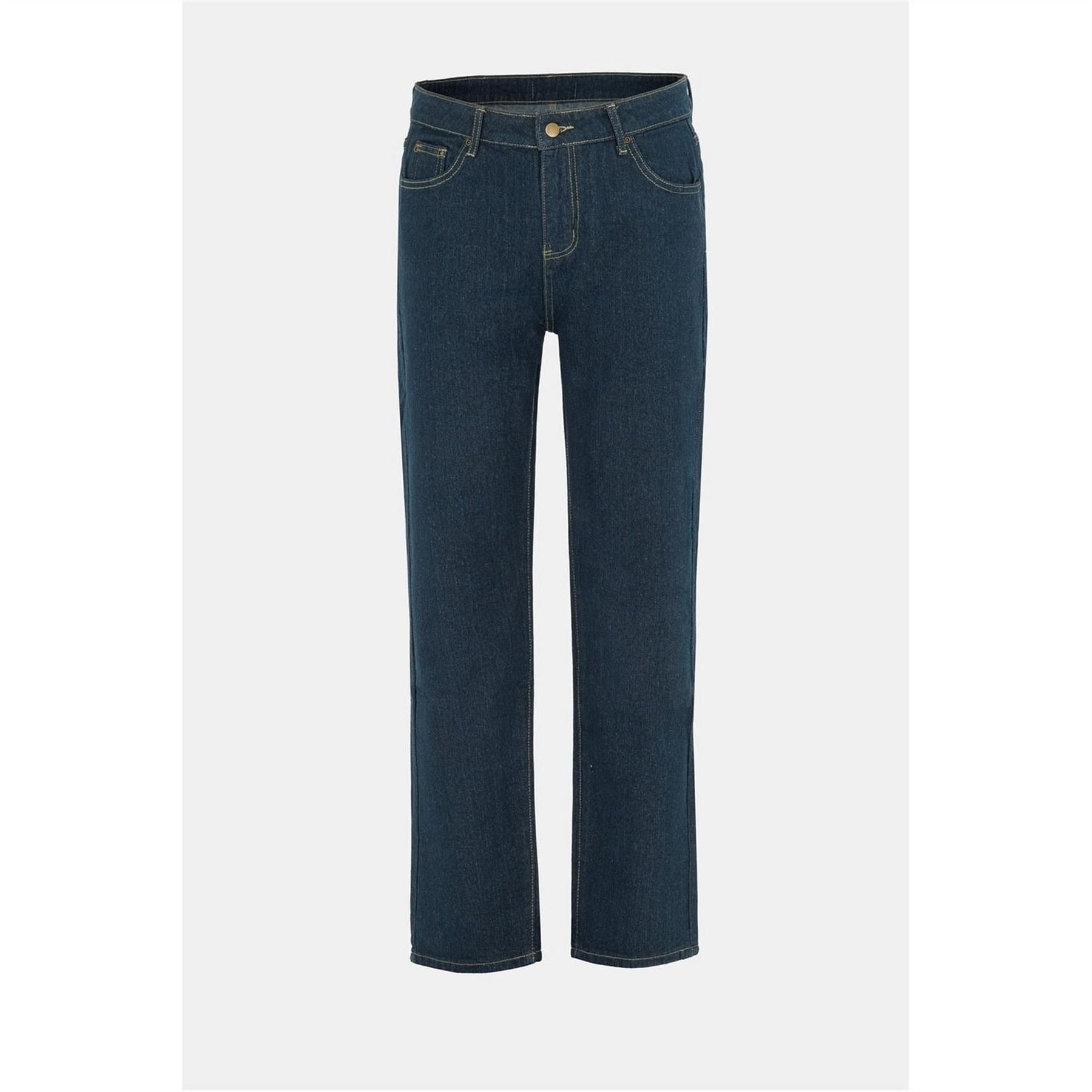 Firetrap Cotton Mid Rise Straight Leg Jeans