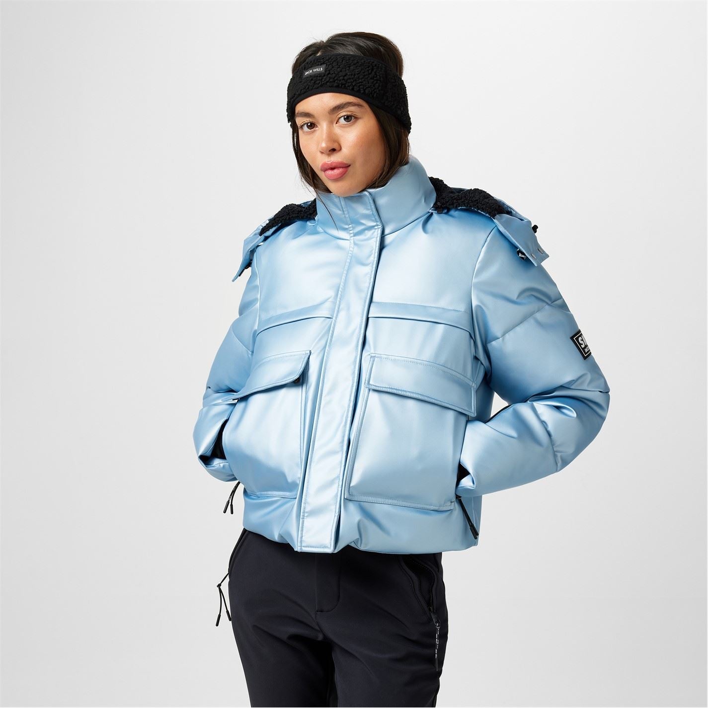 Jack Wills Cropped Hooded Ski Jacket