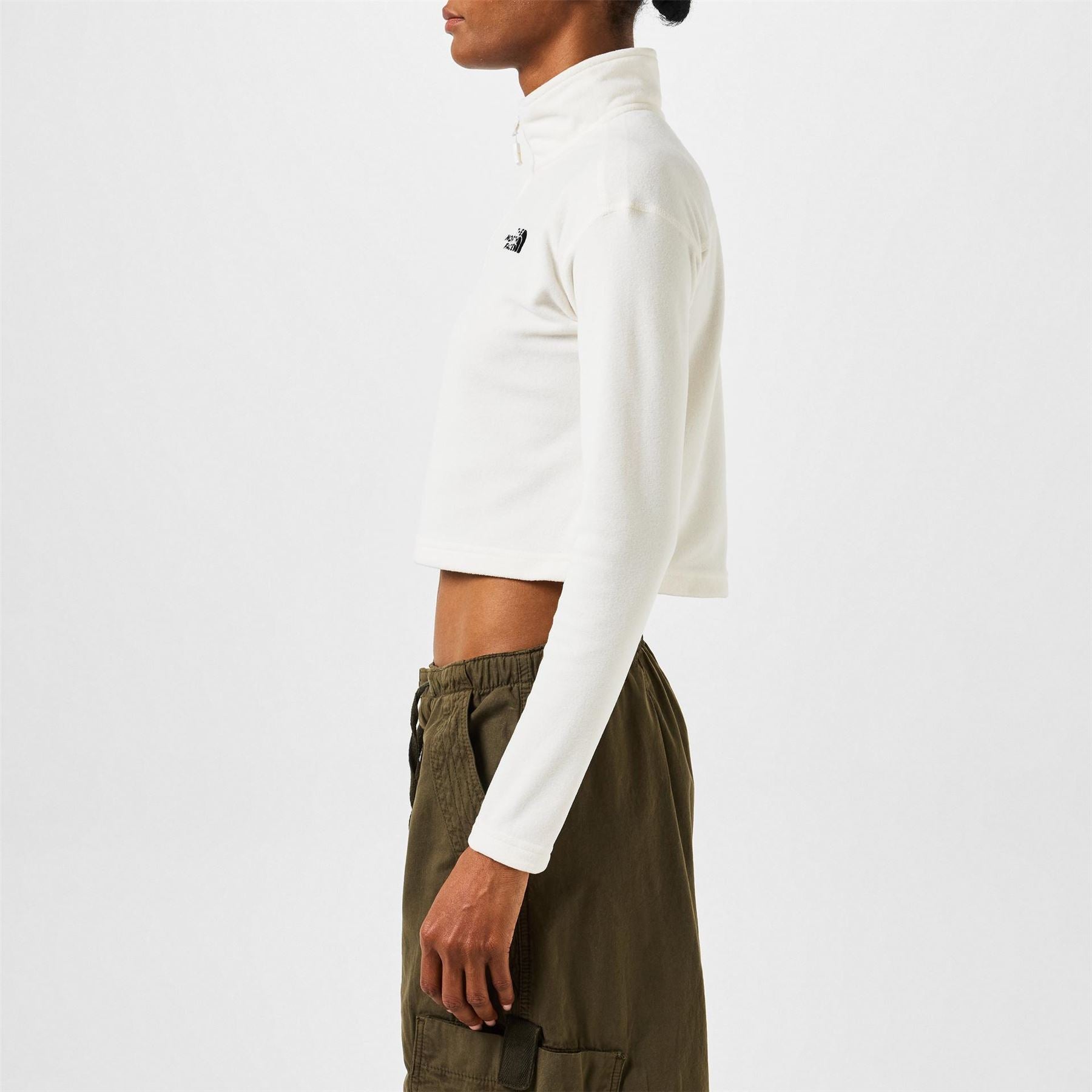 The North Face Glacier Quarter Zip Crop Fleece Top