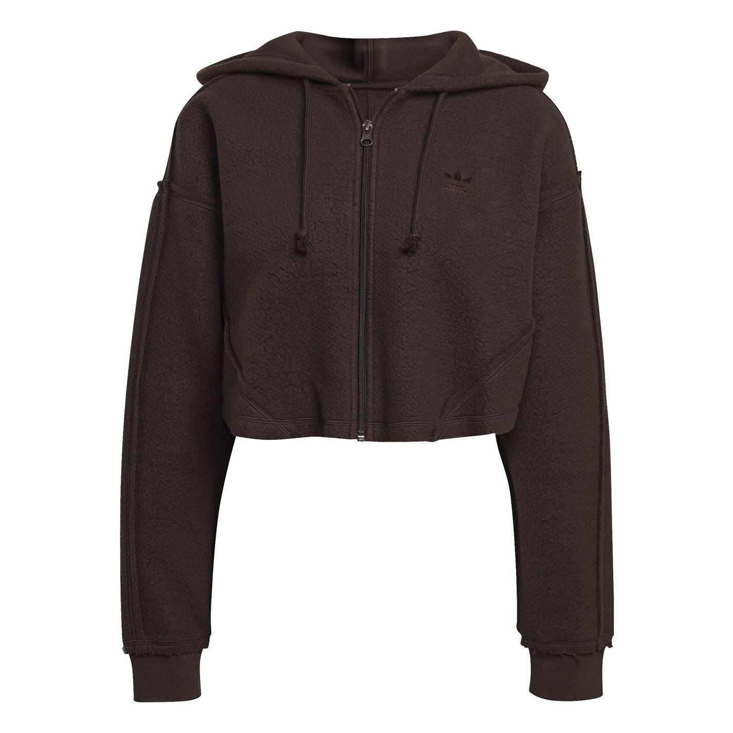 adidas Originals Womens Crop Full Zip Hoodie