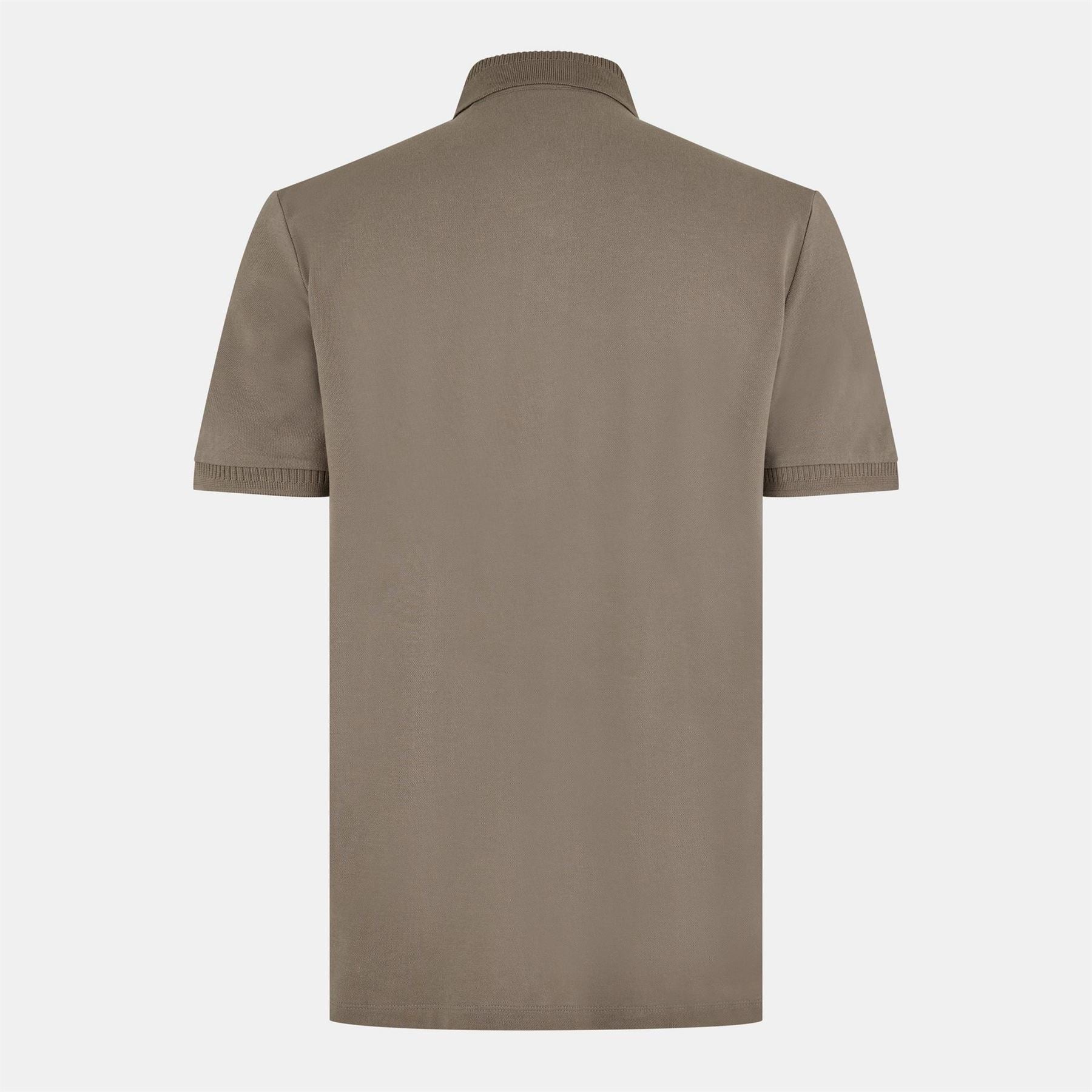 Hugo HUGO Deruso Short Sleeve Polo Shirt with Logo Detail and Ribbed Collar   Premium Cotton
