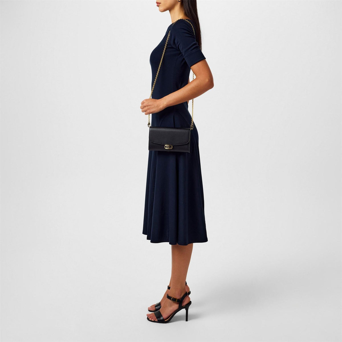 Lauren by Ralph Lauren Boat Neck Jersey Midi Dress