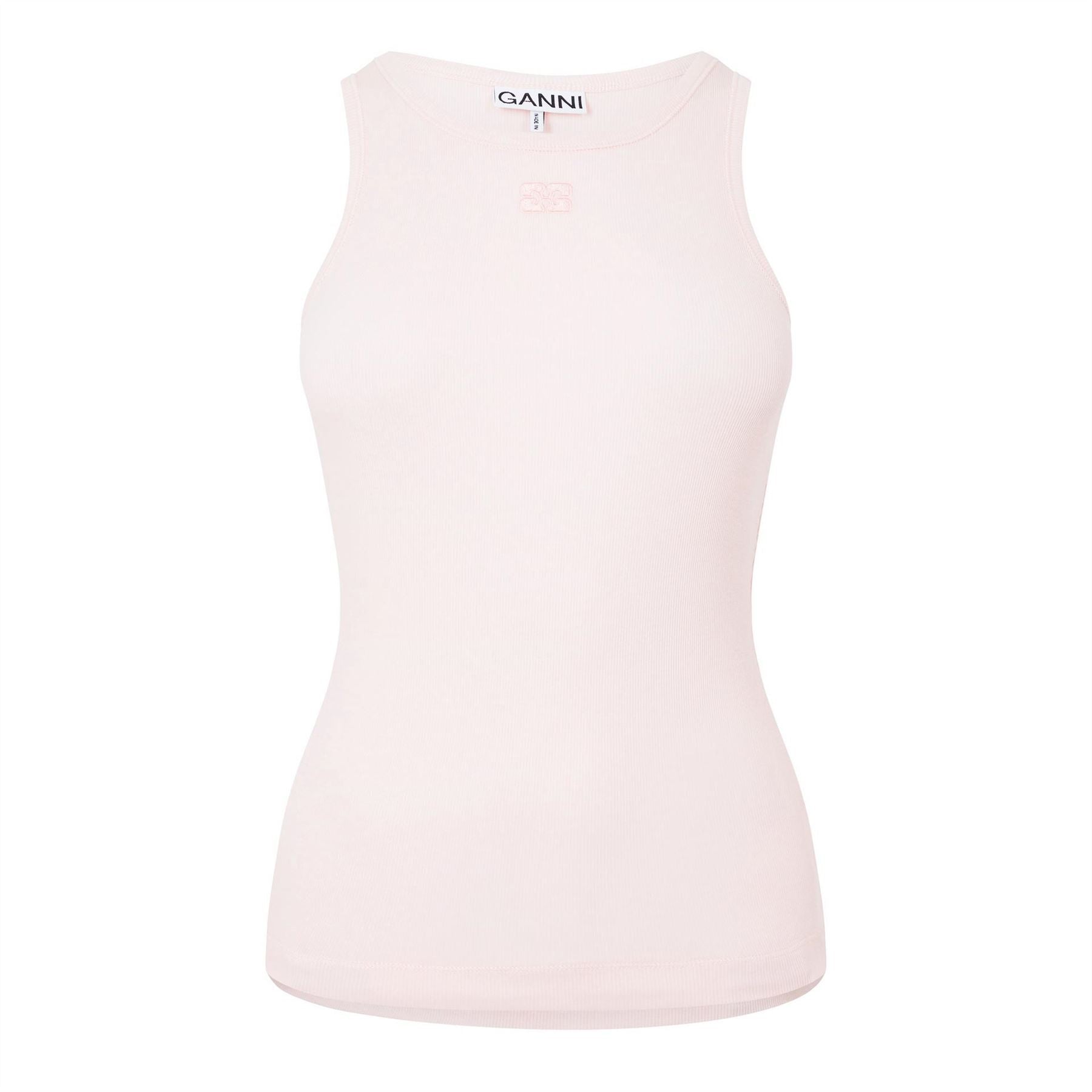 Ganni Ribbed Racerback Vest