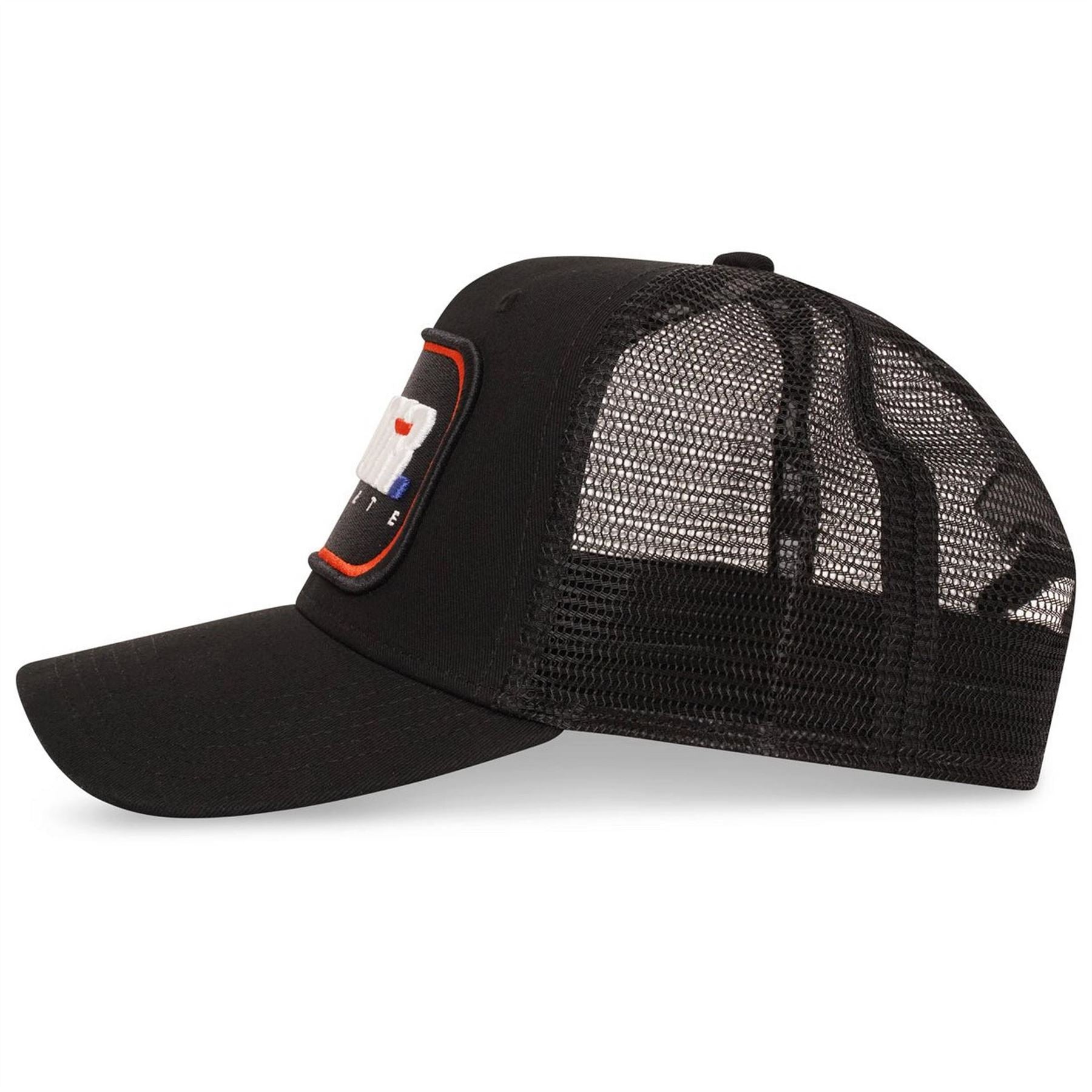 Societe Noir Logo Mesh Pre Curved Brim Trucker Cap