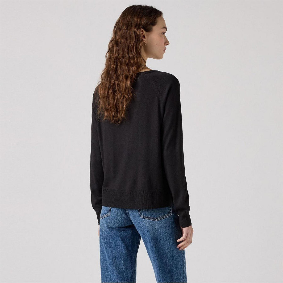 Levis Petal V Neck Quarter Zip Knitted Top