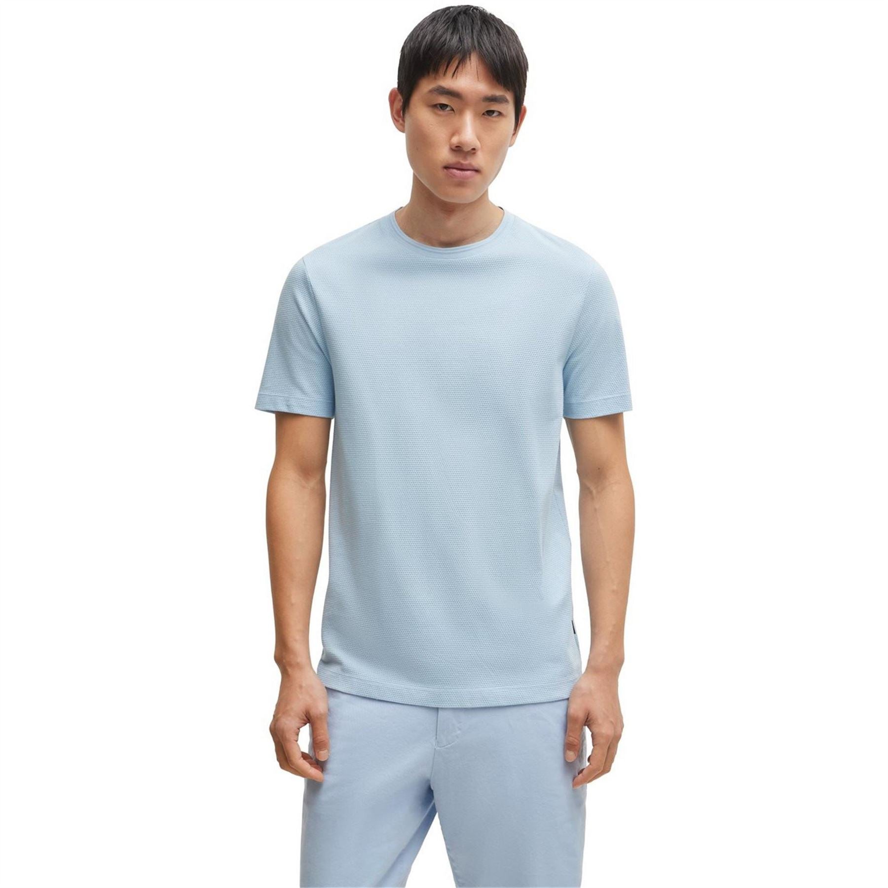 Boss Tiburt Bubble Structure Cotton Short Sleeve T-Shirt