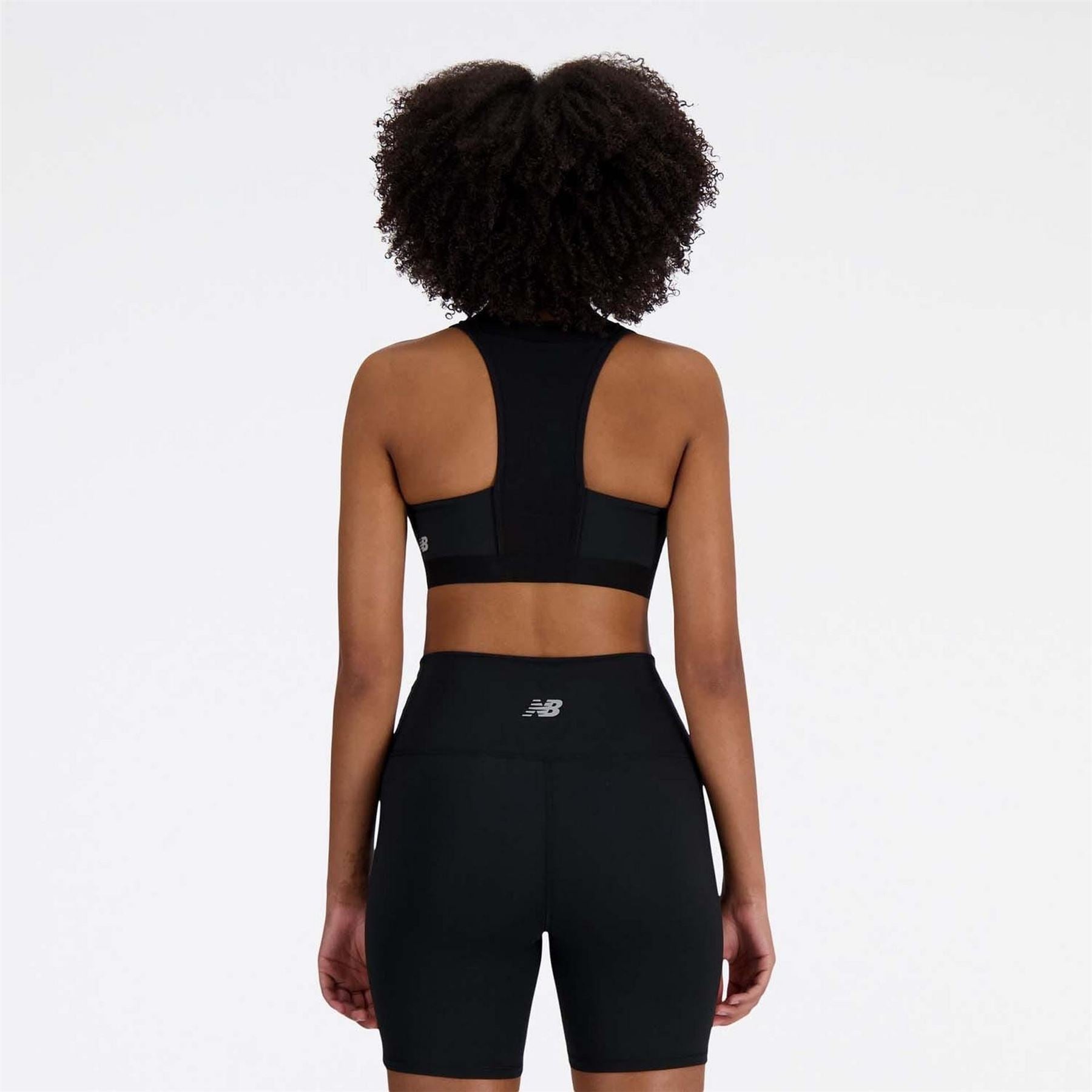 New Balance Medium Support Pocket Zip Front Sports Bra