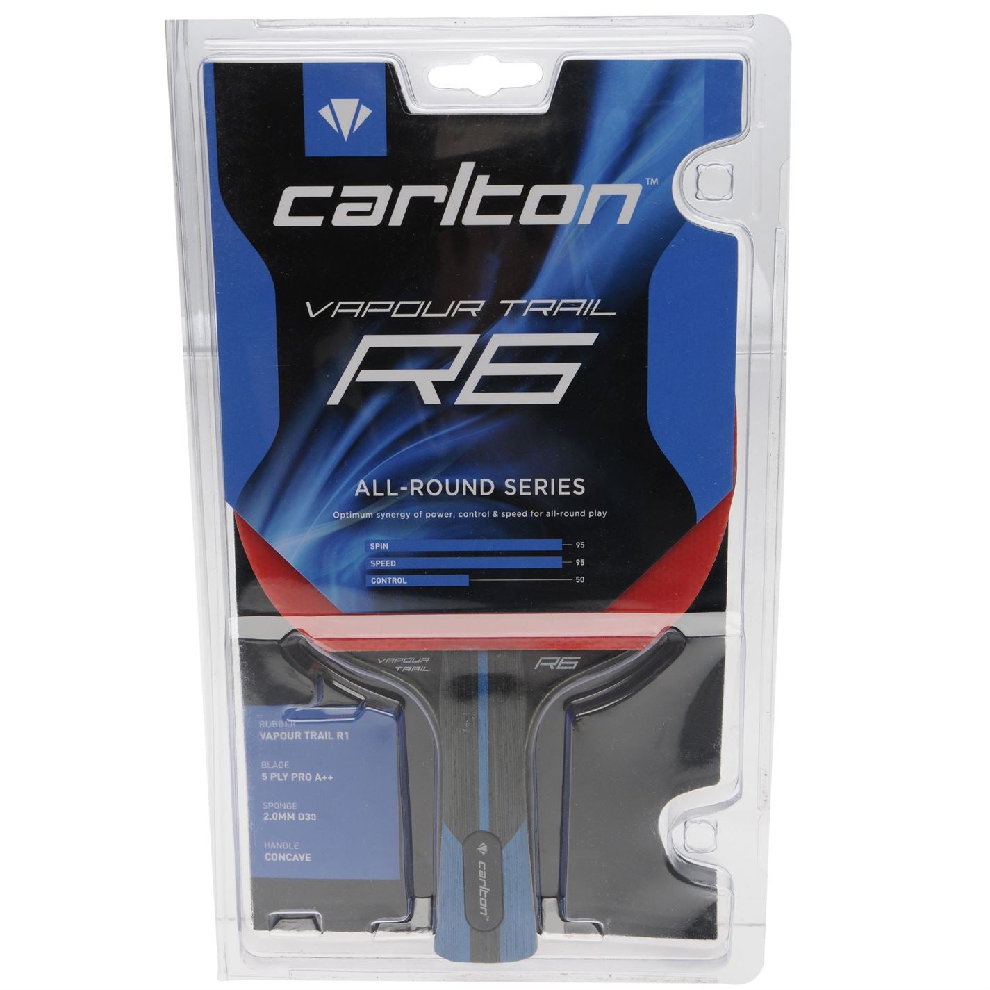 Carlton Vapour Trail R6 Table Tennis Bat