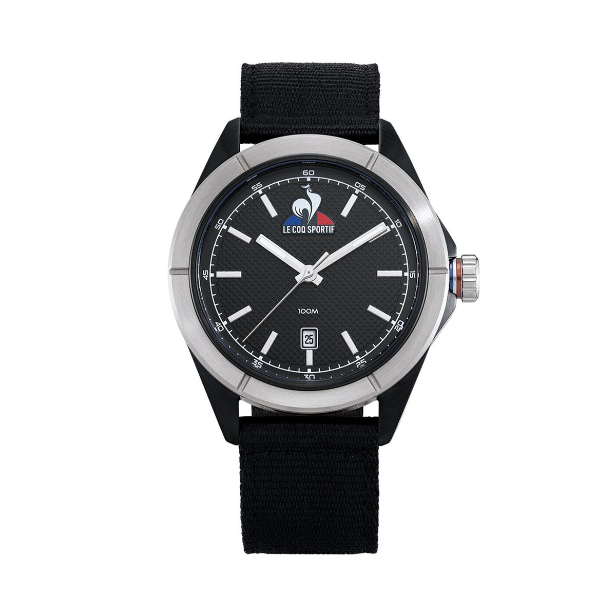 Le Coq Sportif Essentiel Steel Black Fabric Digital Watch