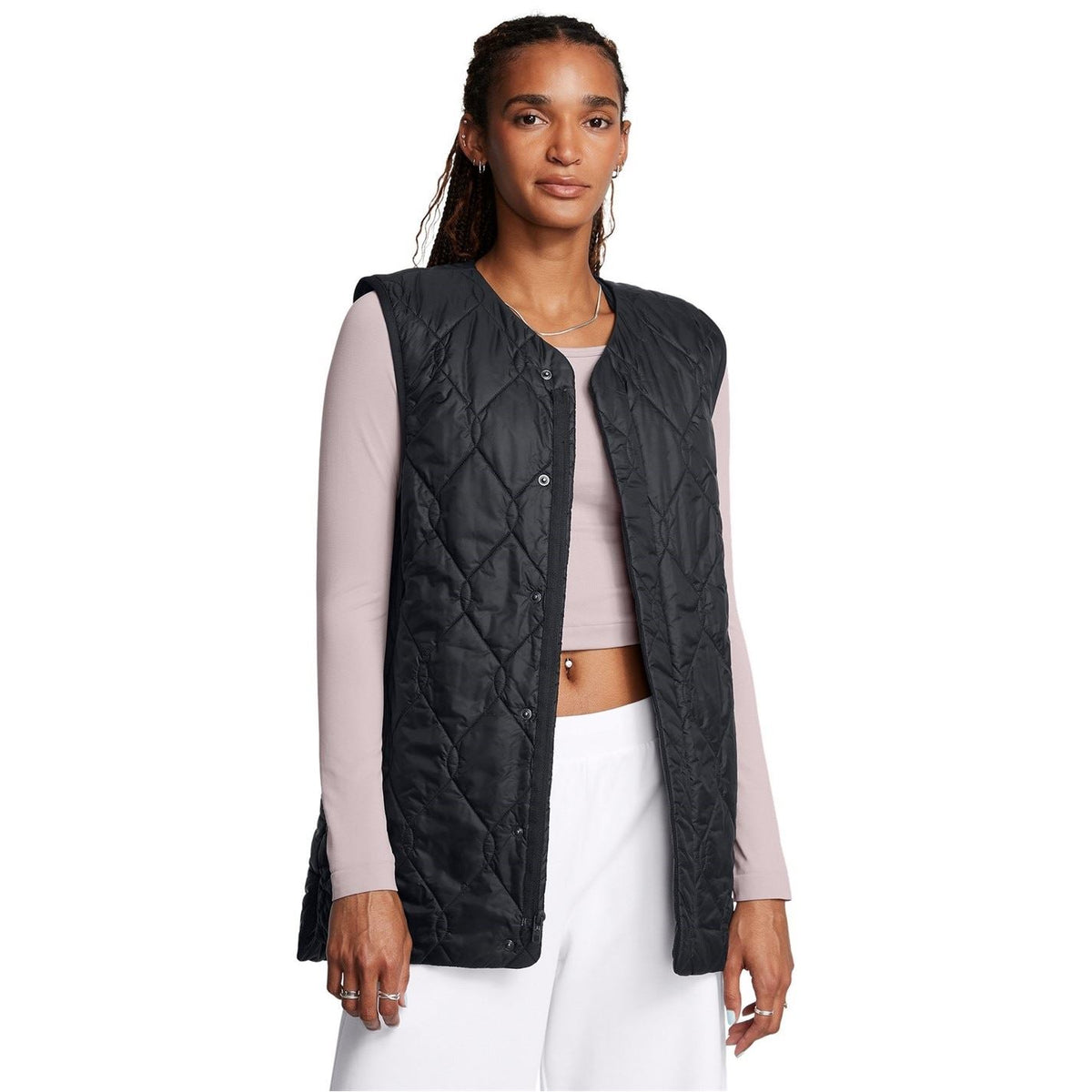 Under Armour Diamond Snap Button Solid Patterned Gilet