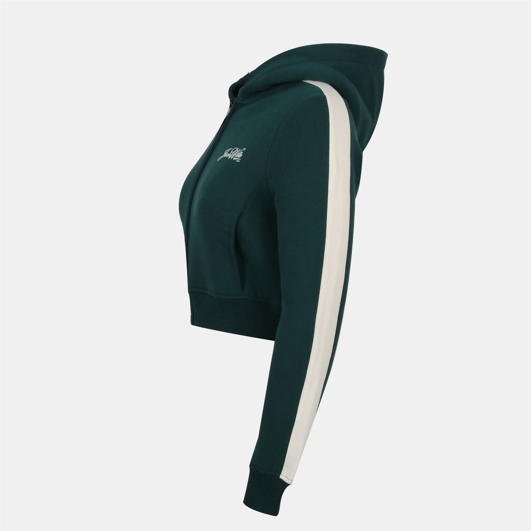 Jack Wills Script Cotton Long Sleeve Oversized Fit Zip Hoodie