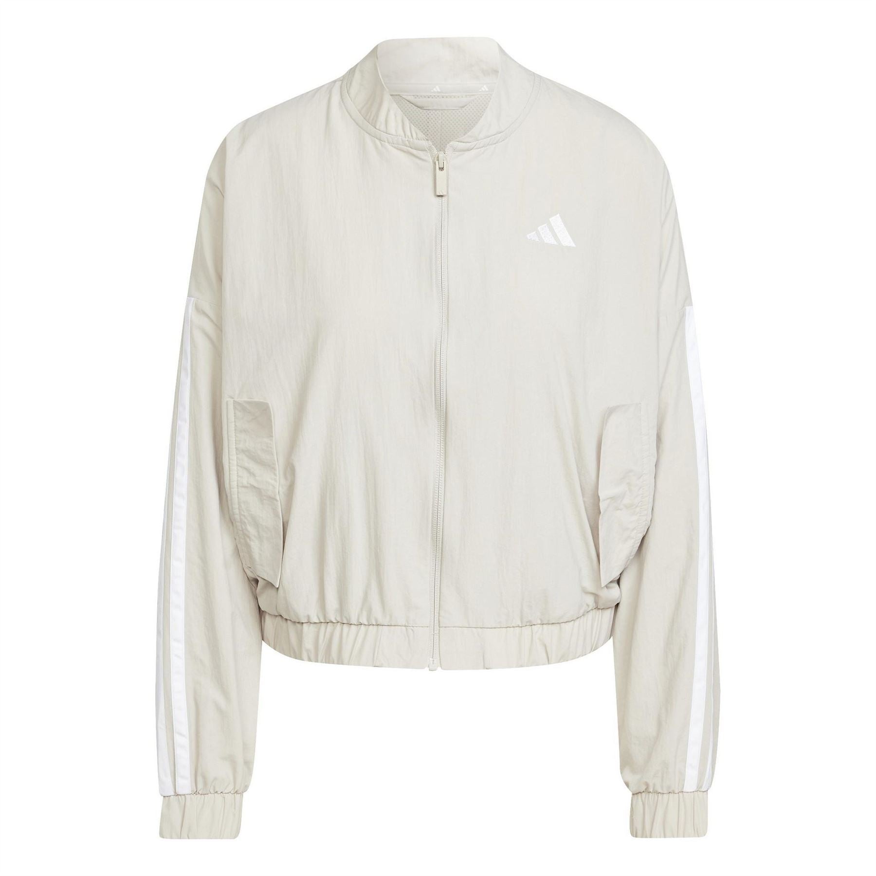 adidas Womens Stripe Woven Bomber Jacket