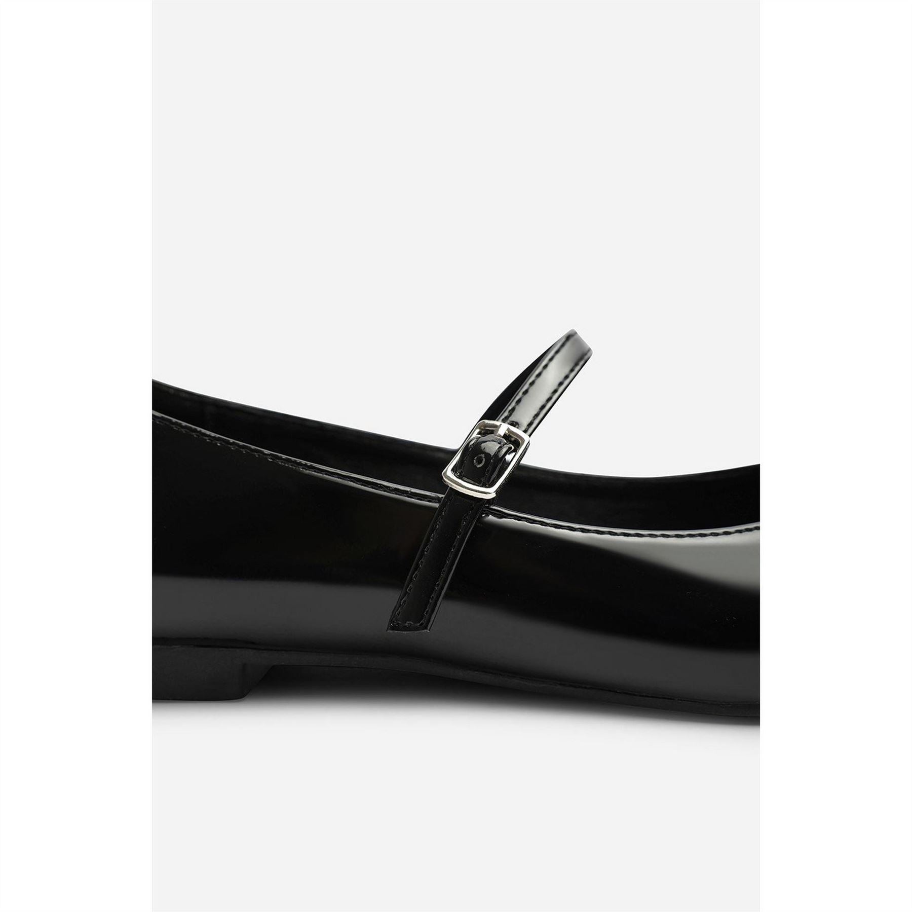 Wheres That From Pointed Toe Mary Jane Front Strap Ballet Flats