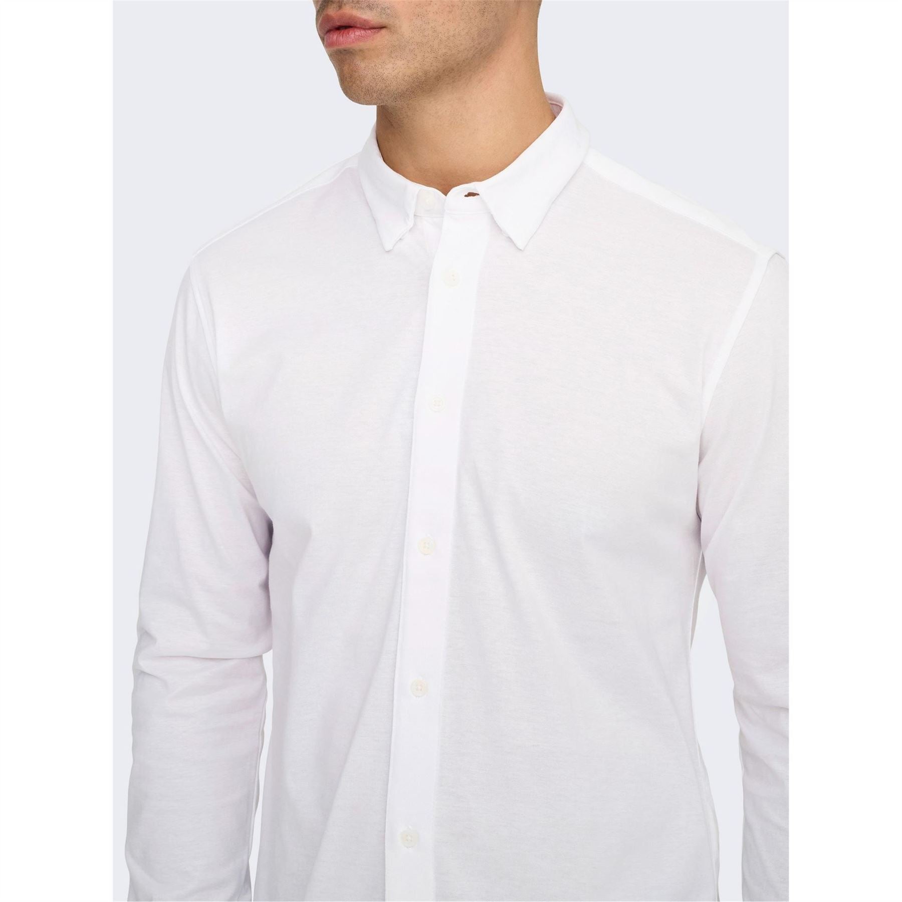 Only Regular Fit Long Sleeve Point Collar Shirt