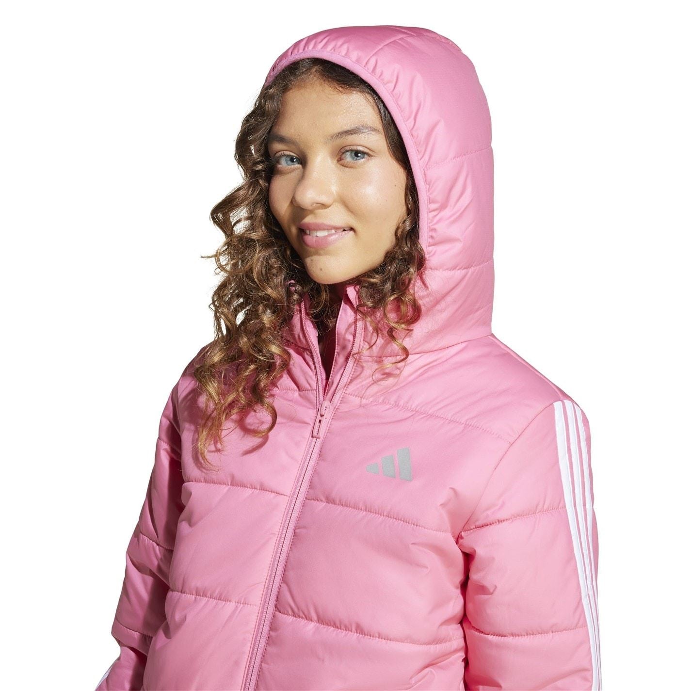 adidas Kids Essentials 3S Hooded Long Sleeve Puffer Jacket