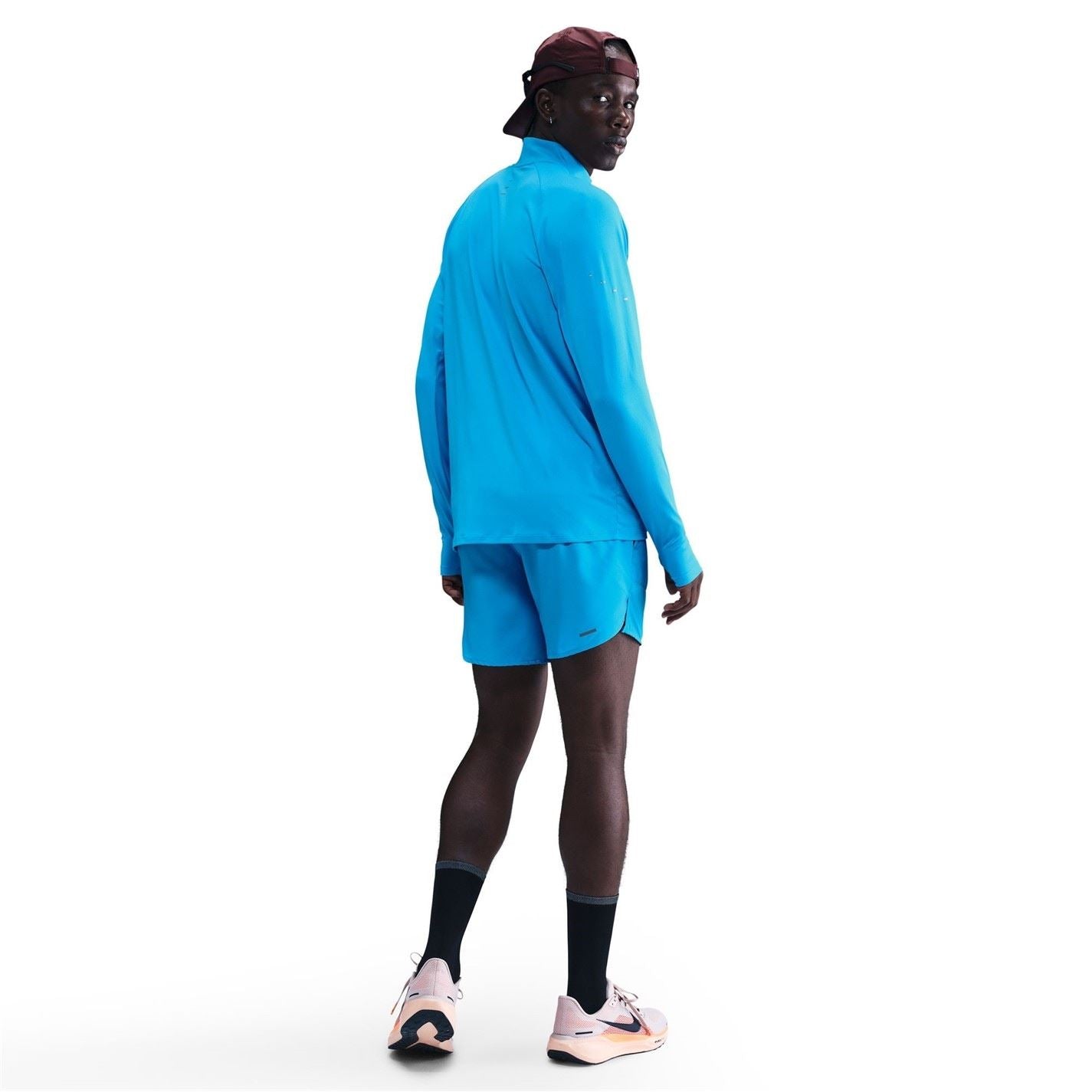 Nike Stride Zip Neck Regular Fit T-Shirt