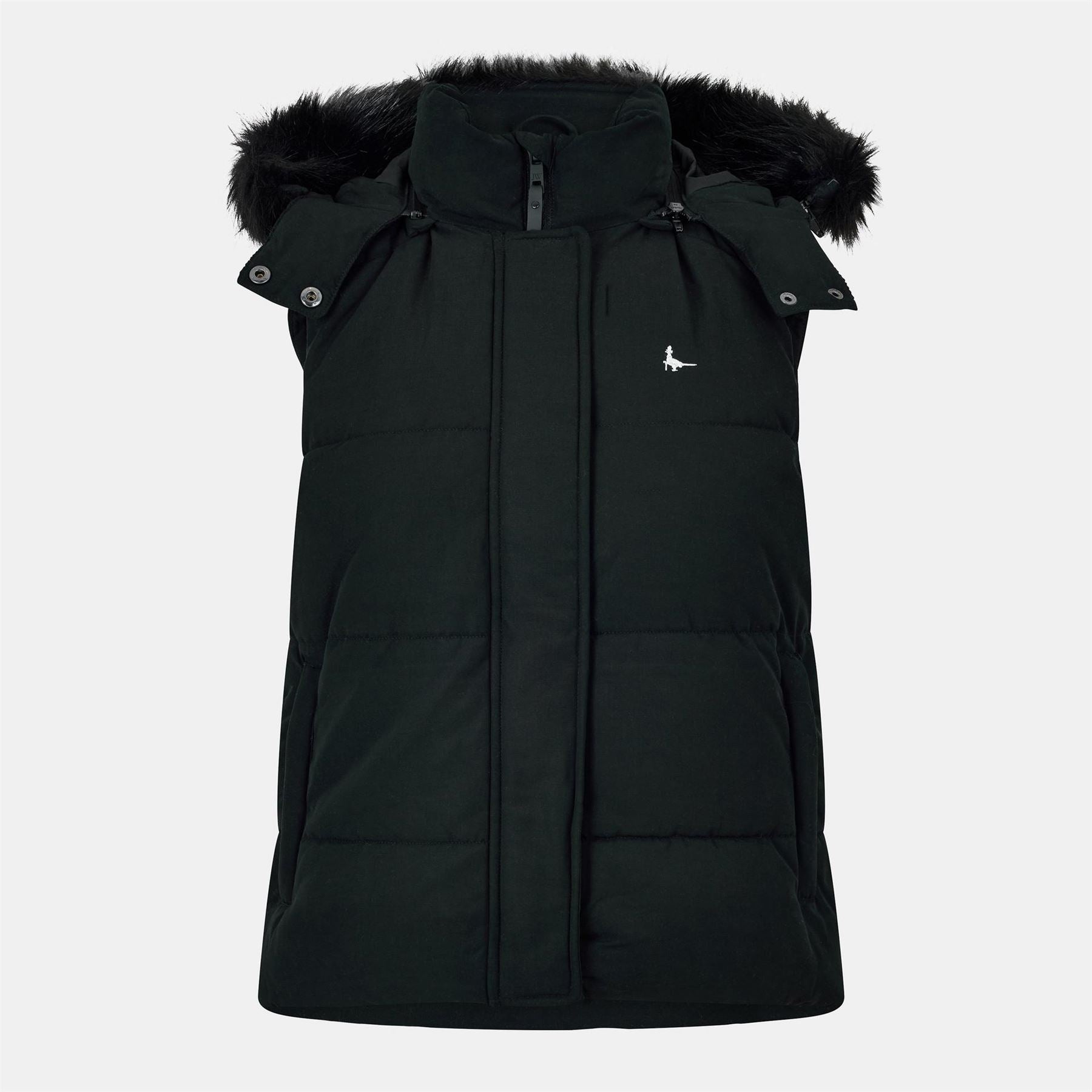 Jack Wills Willow Heritage Waterproof Detachable Hood Puffer Gilet