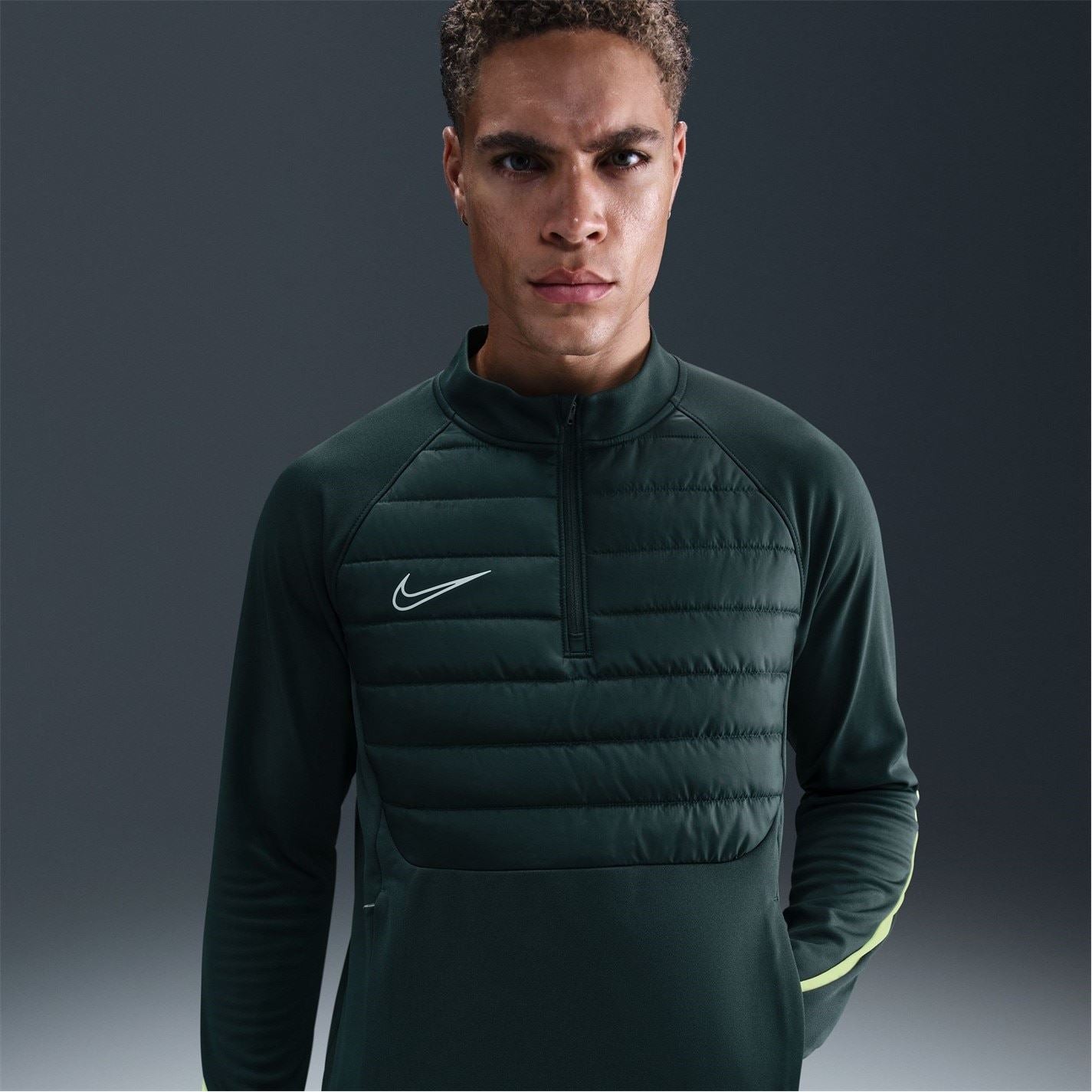 Nike Zip Neck Raglan Sleeve Drill Top