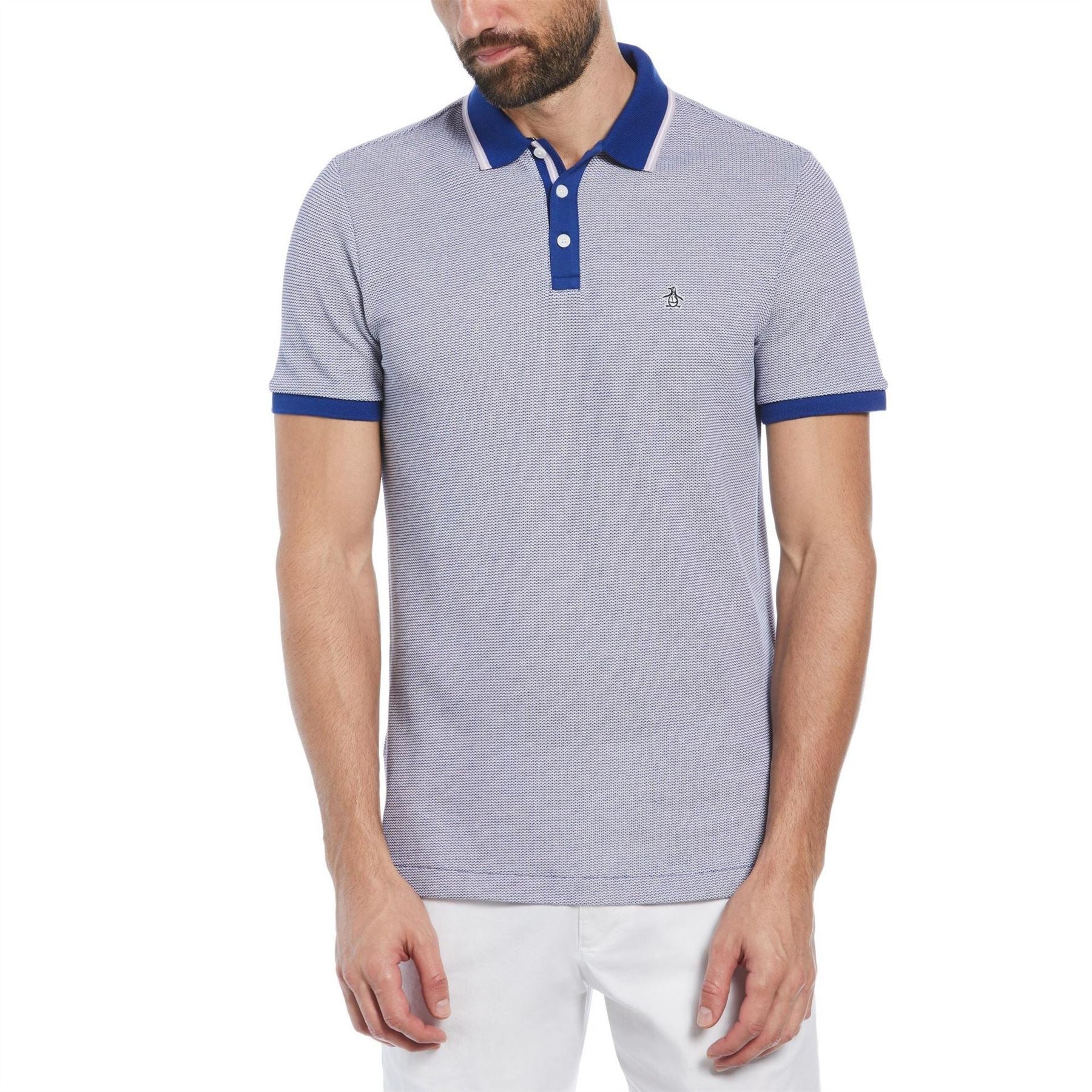 Original Penguin Mens Penguin Jacquard Polo Shirt