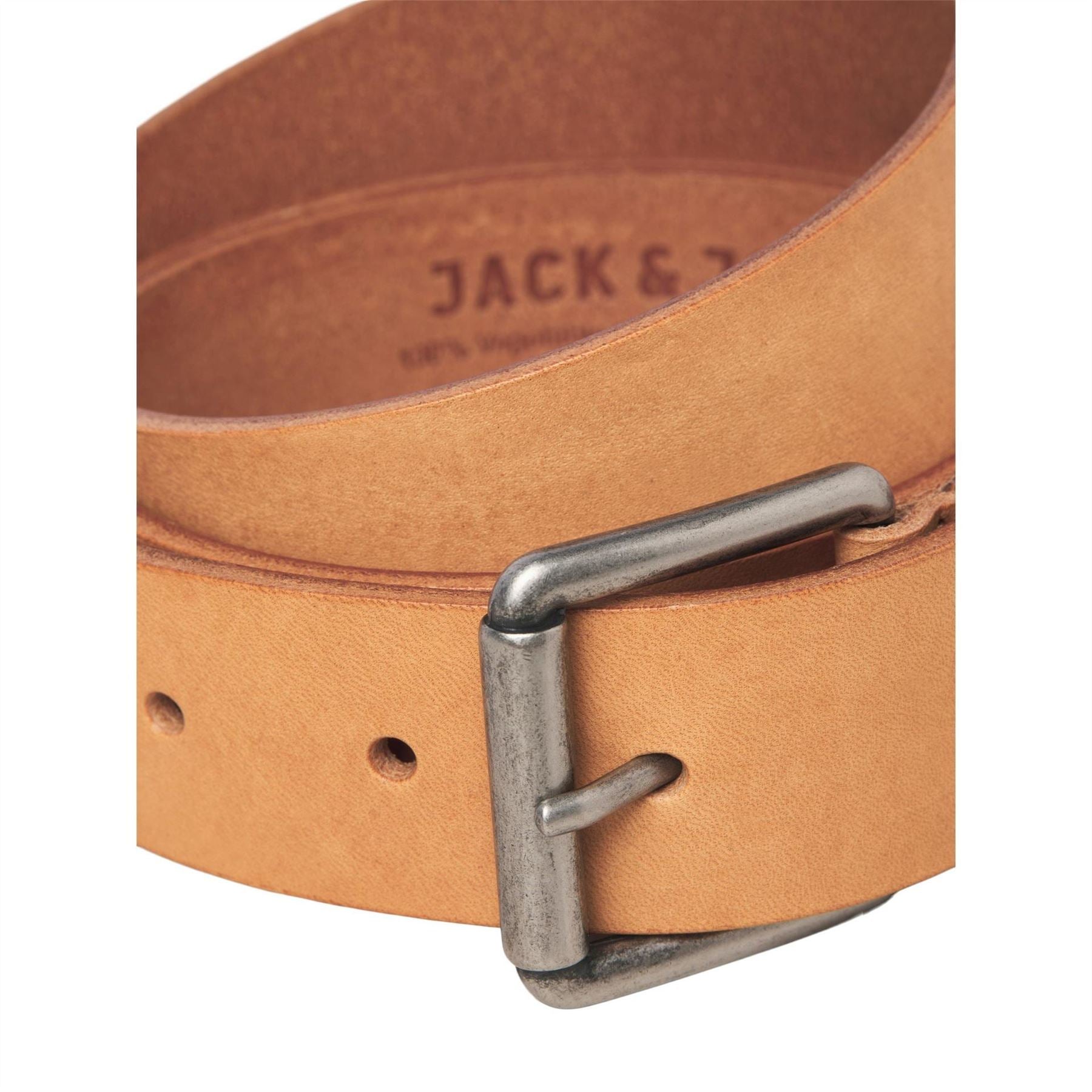 Jack and Jones Leather Belt with Metal Buckle