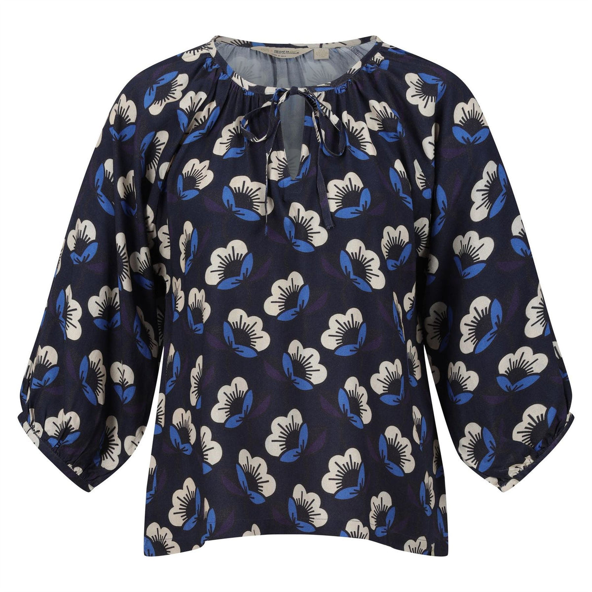 Regatta Orla Relaxed Fit Keyhole Neck Balloon Sleeve Blouse