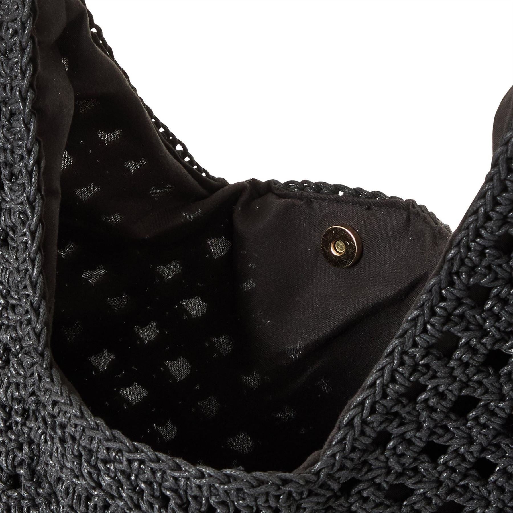 Biba Fringe Hobo Bag with Embossed Logo