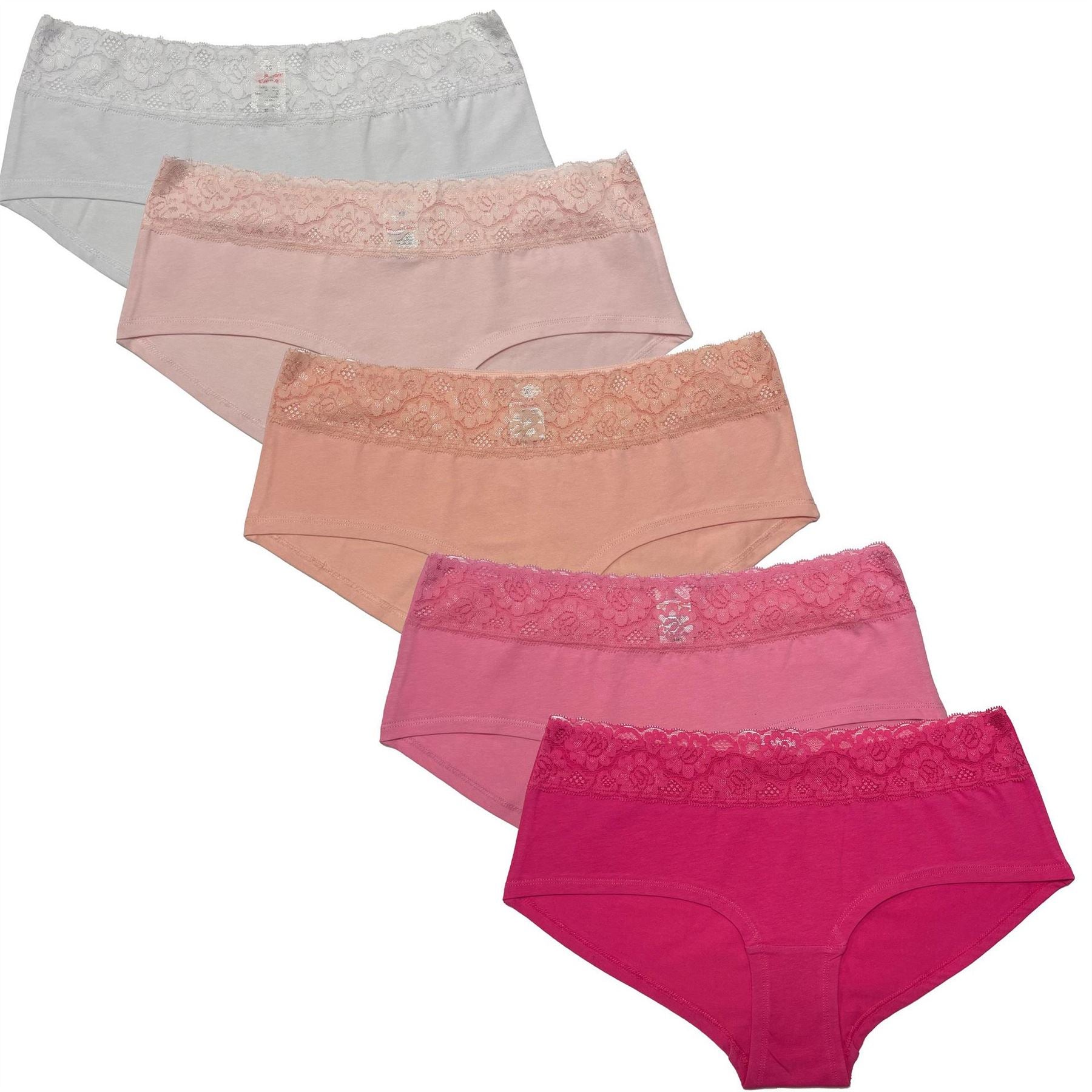 Be You 5 Pack Lace Trim Shortie Briefs
