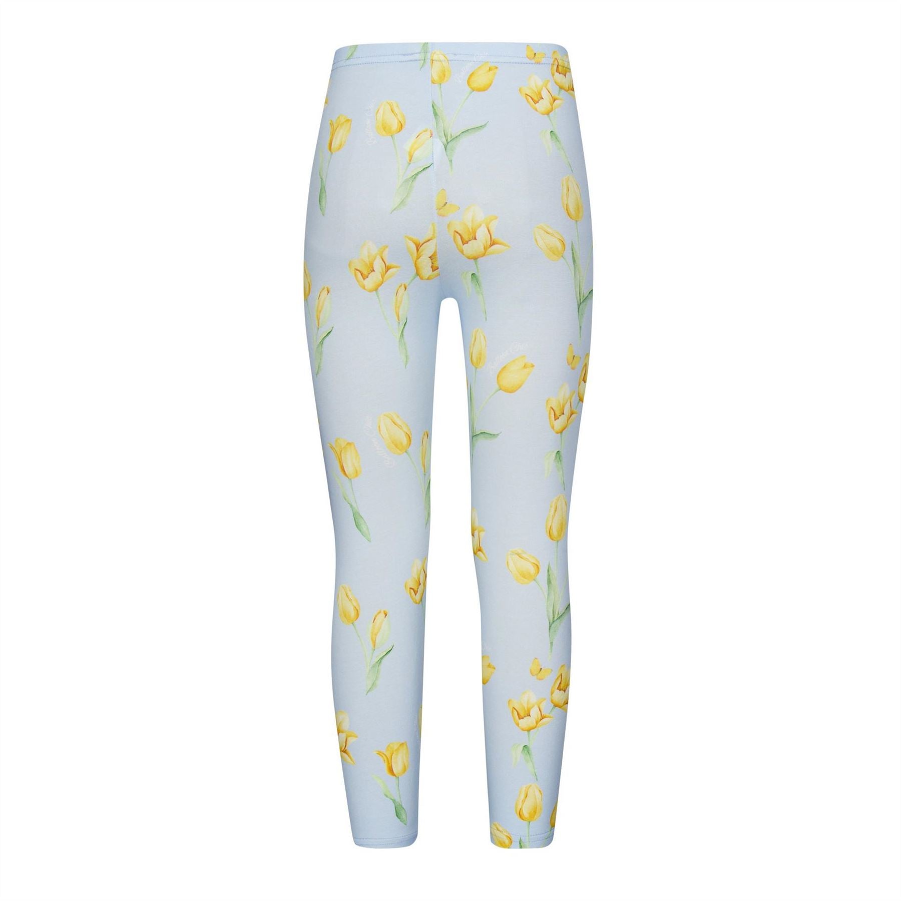 Balloon Chic Yellow Floral Print Leggings