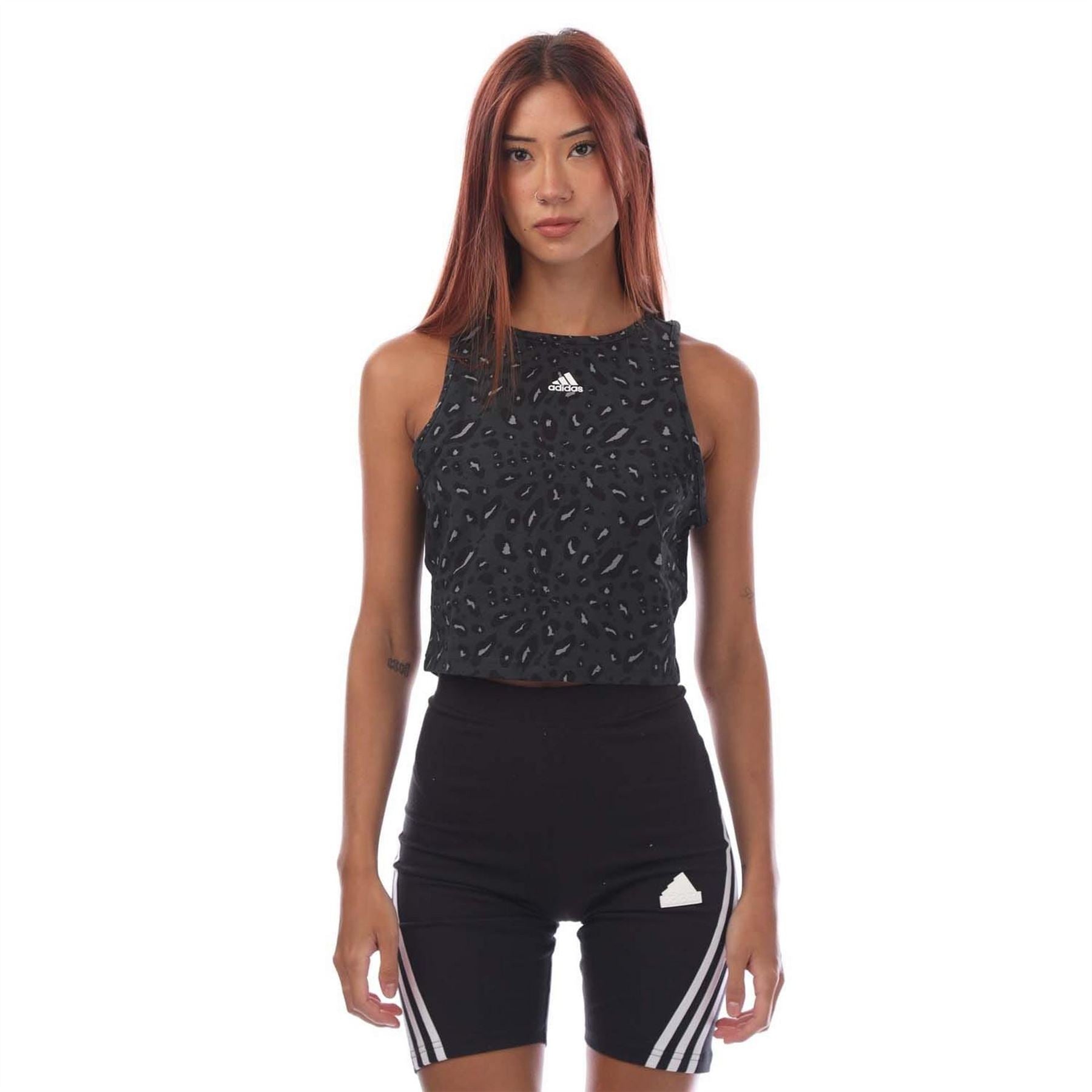 adidas Animal Print Crop Tank Top