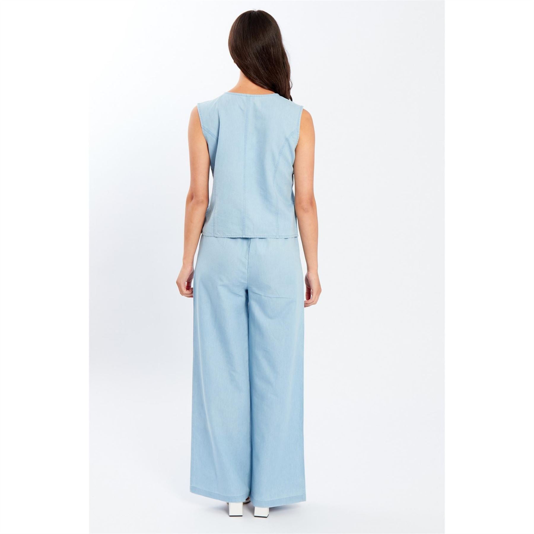 Be You Womens Shiny Skinny Fit Waistcoat