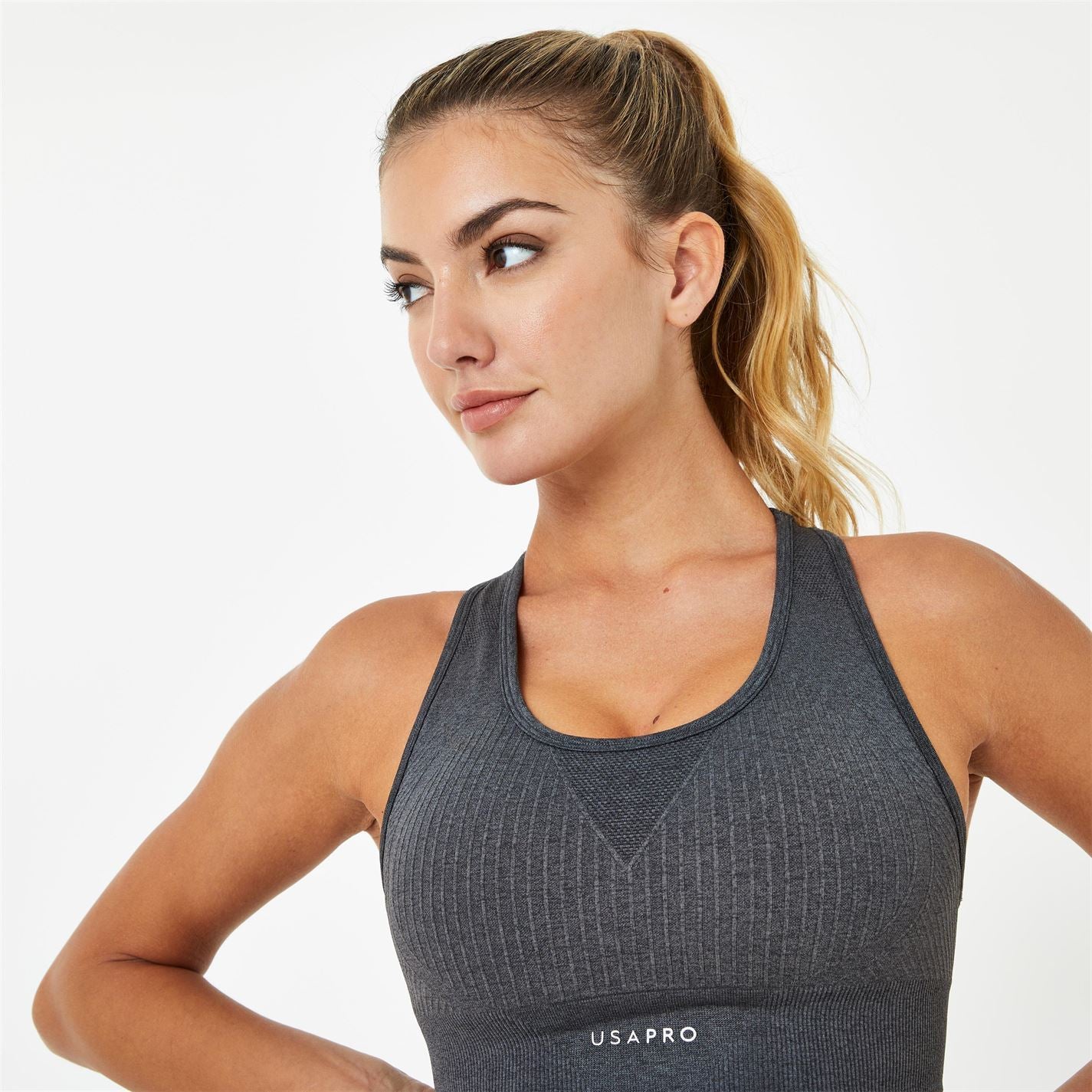 USA Pro Core Seamless Crop Sports Bra