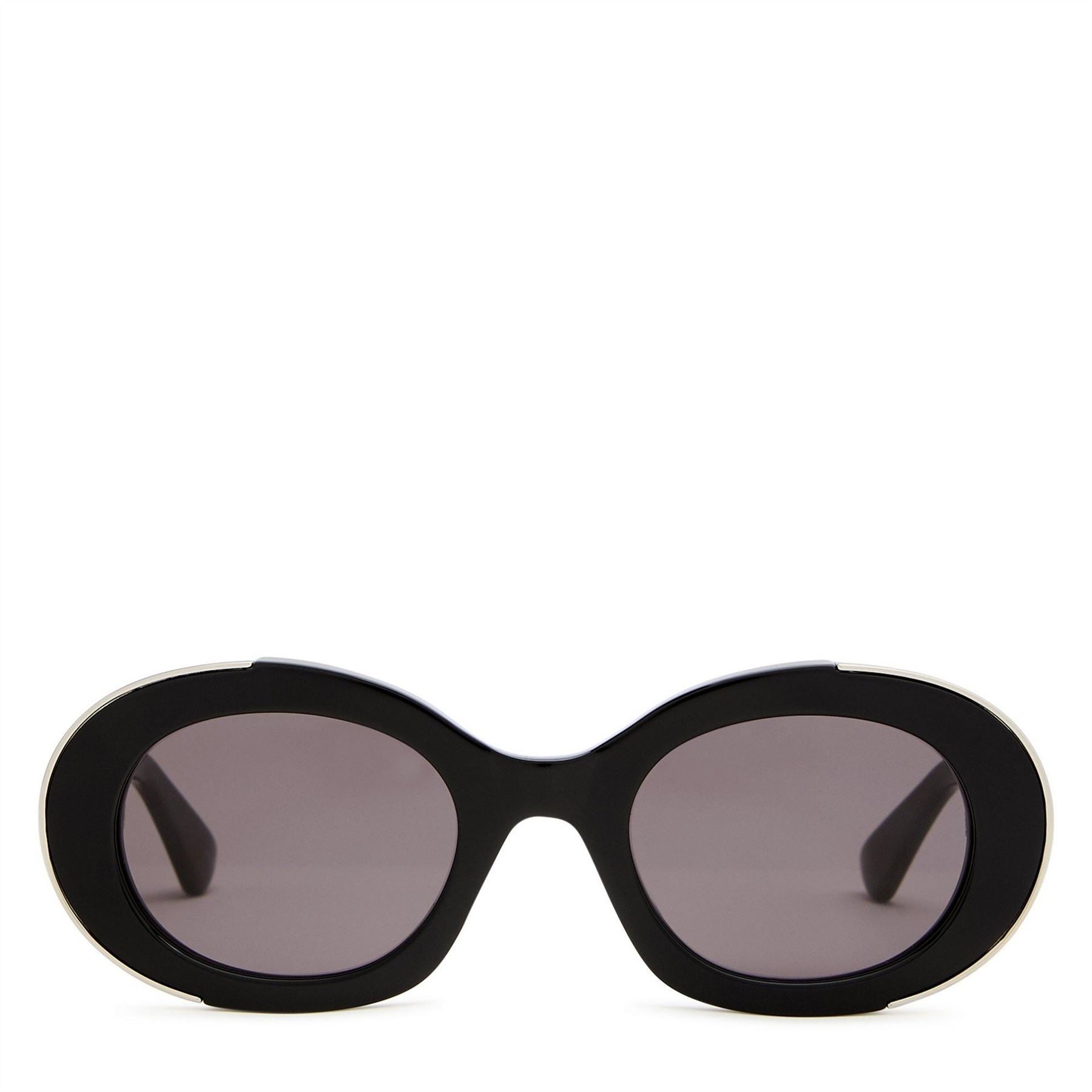 Alexander McQueen W Oval Silver Rim sg