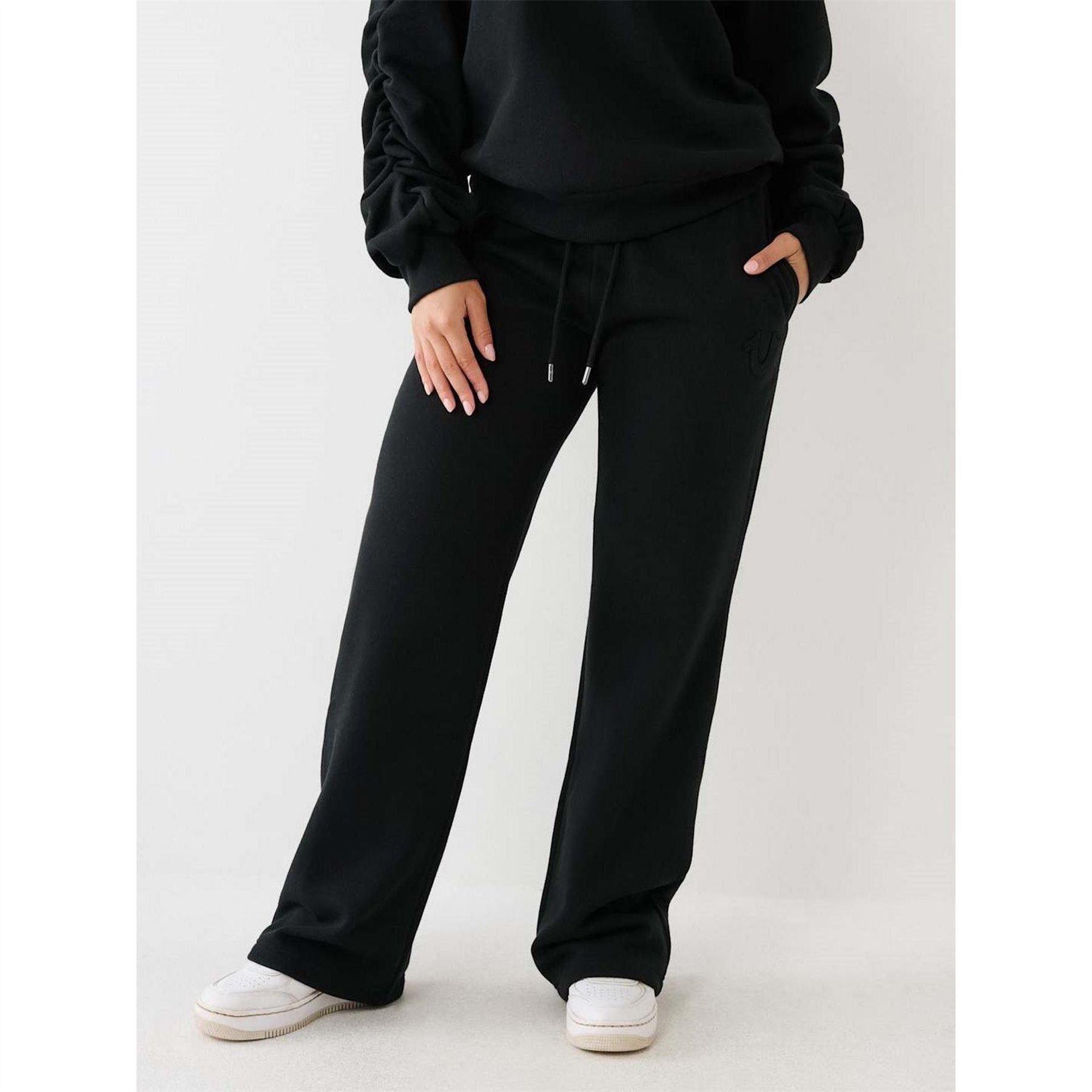 True Religion Straight Leg Open Hem Joggers