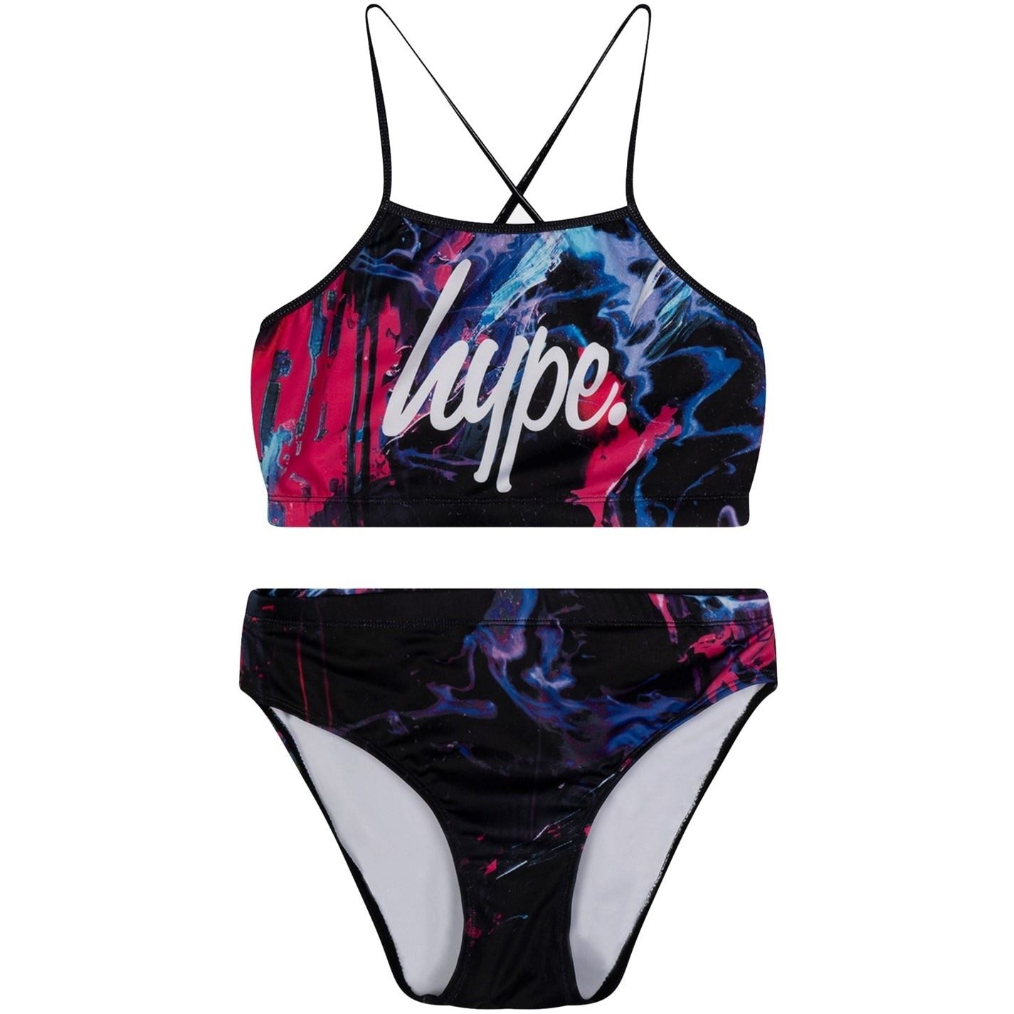 Hype Smudge Graphic Print Bikini