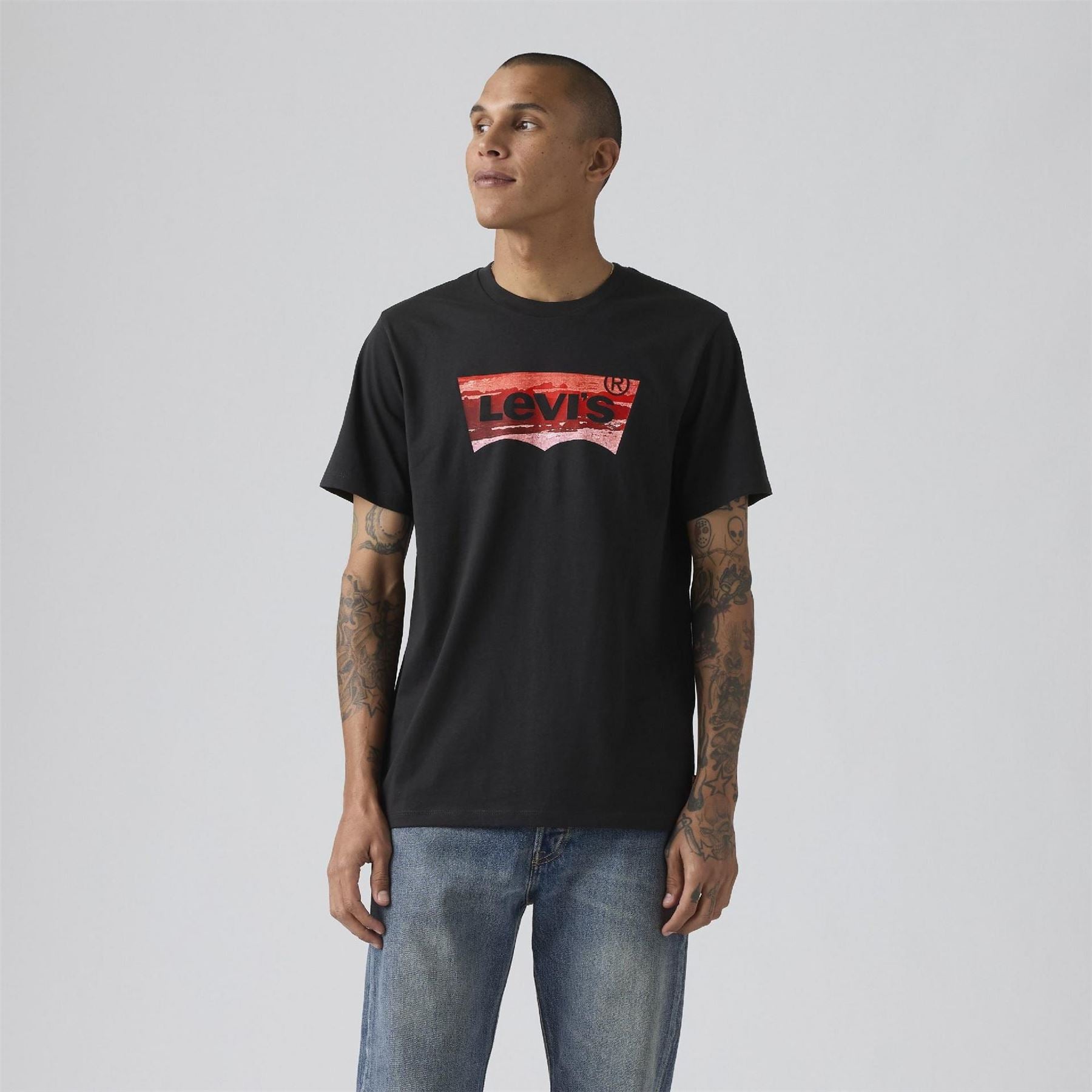 Levis Wordmark Graphic Crew Neck Short Sleeve T-Shirt