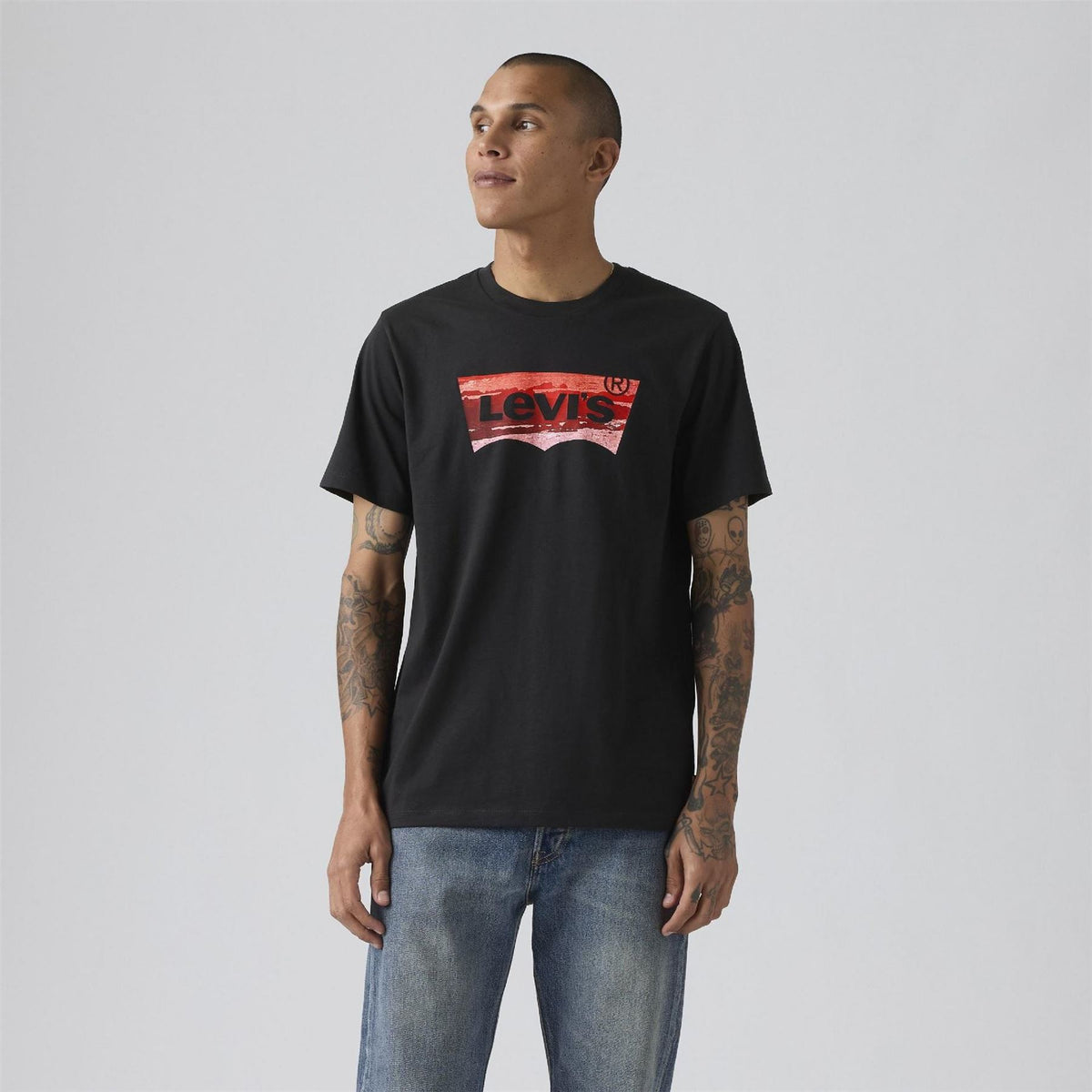 Levis Wordmark Graphic Crew Neck Short Sleeve T-Shirt
