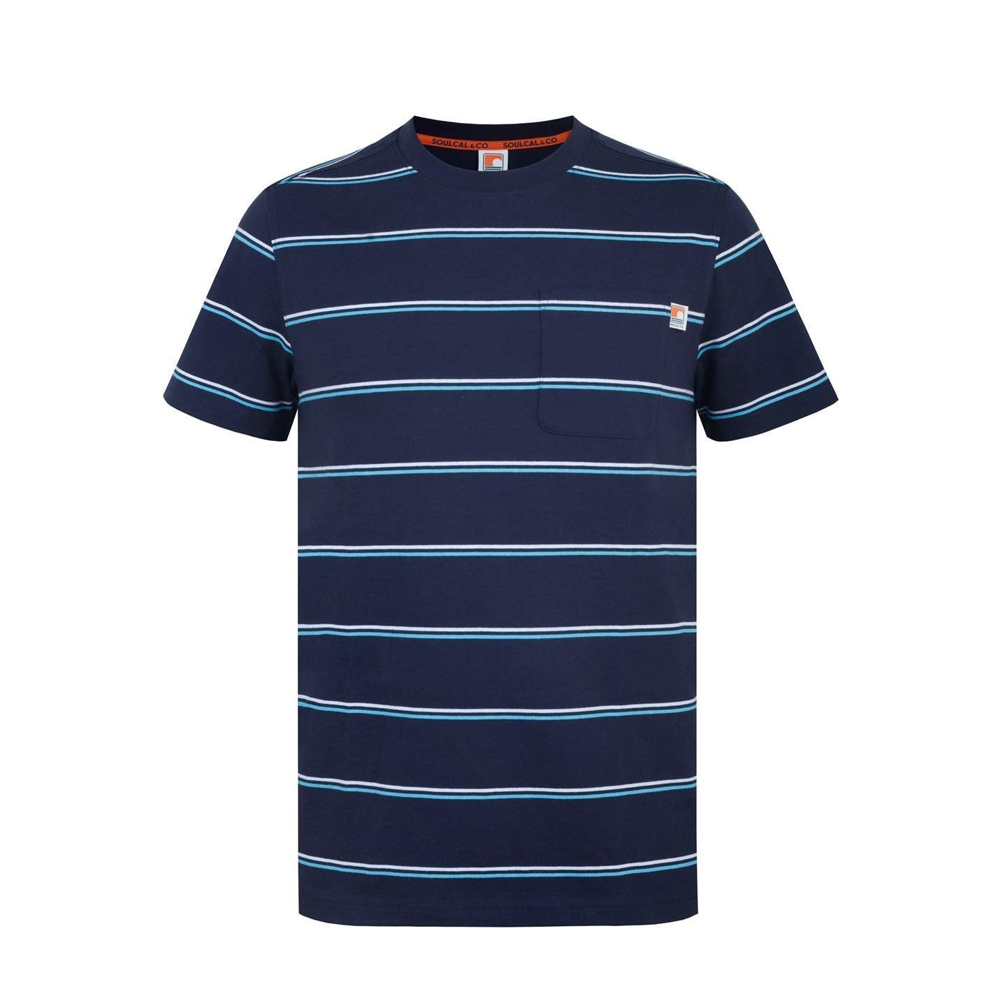 SoulCal Regular Fit Stripe Crew Neck T-Shirt