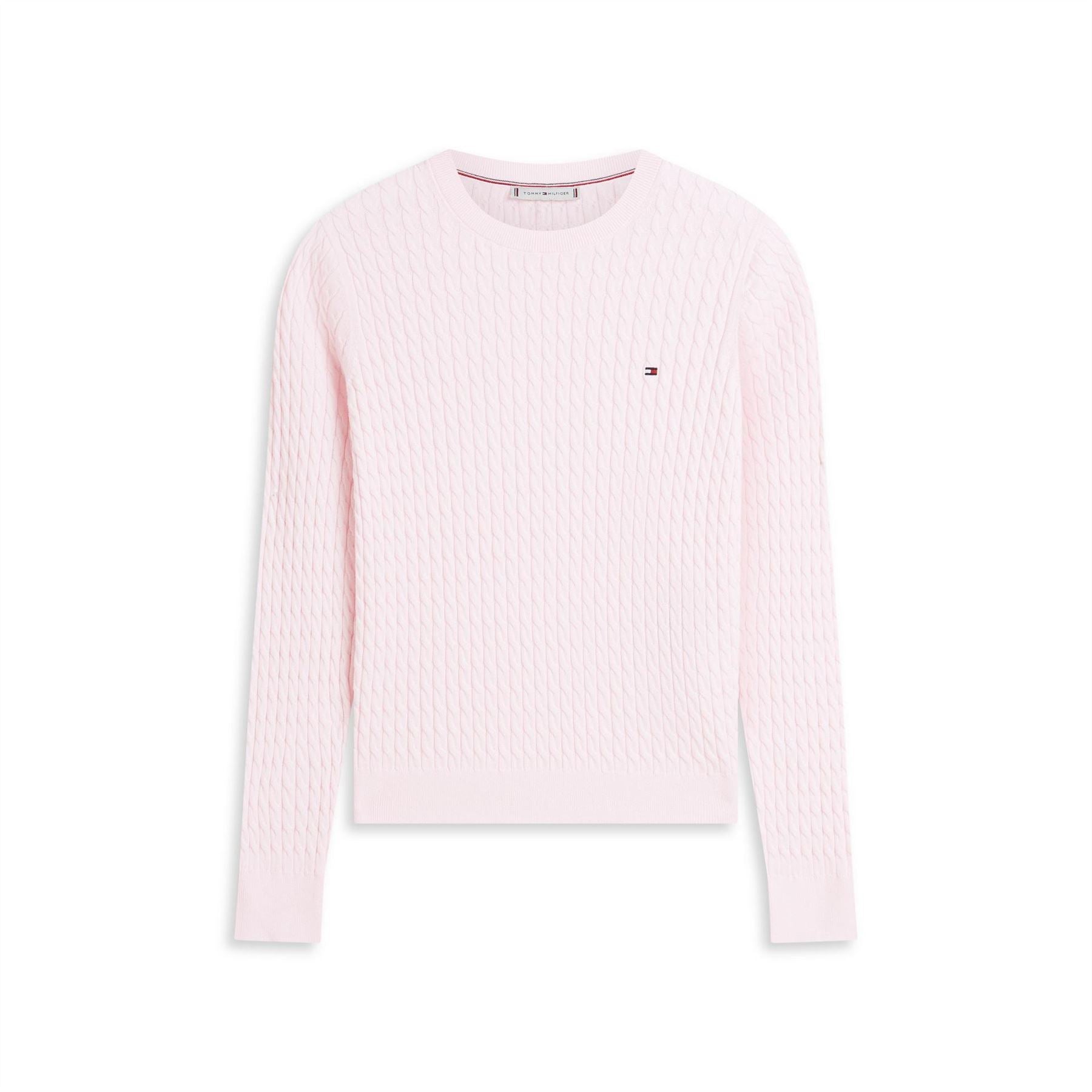 Tommy Hilfiger Cable Detail Crew Neck Long Sleeve Sweater